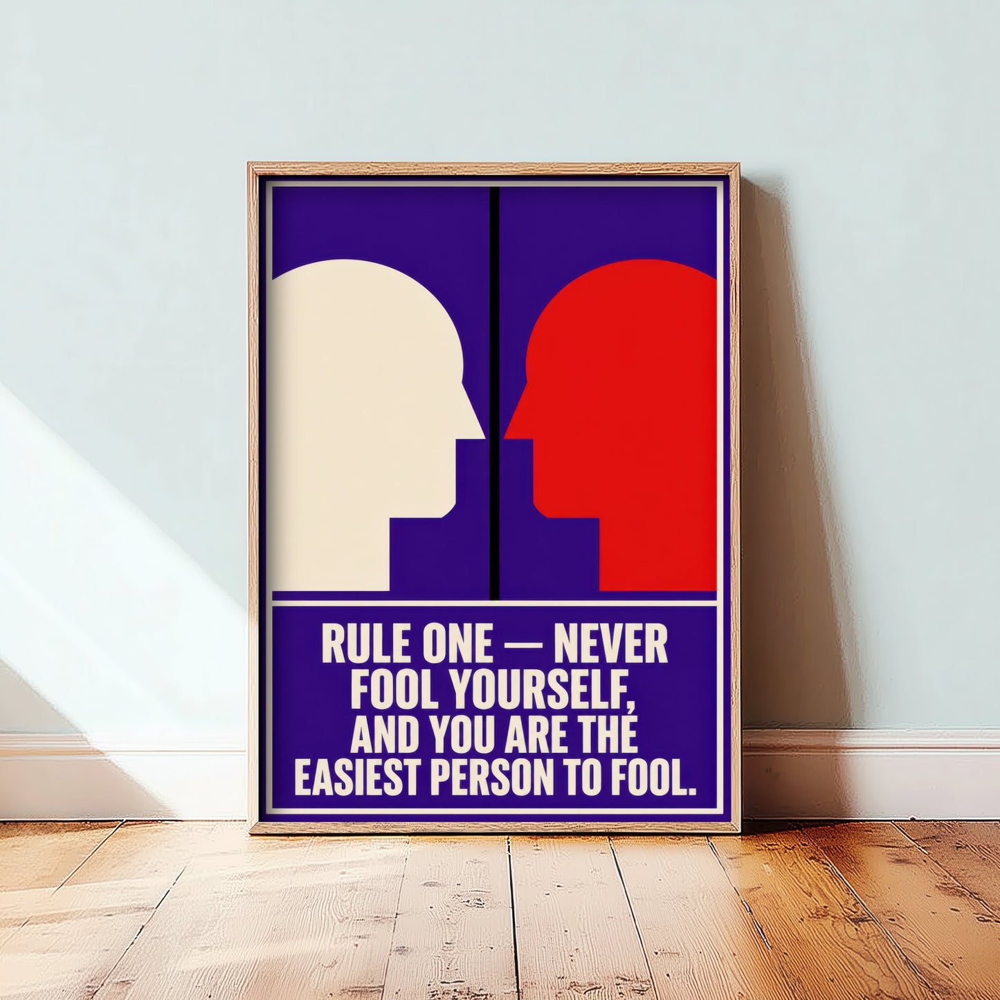 Machine Learning Quote Art Print - Never Fool Yourself You Are the Easiest to Fool - AI Poster Illustration V2 2/3