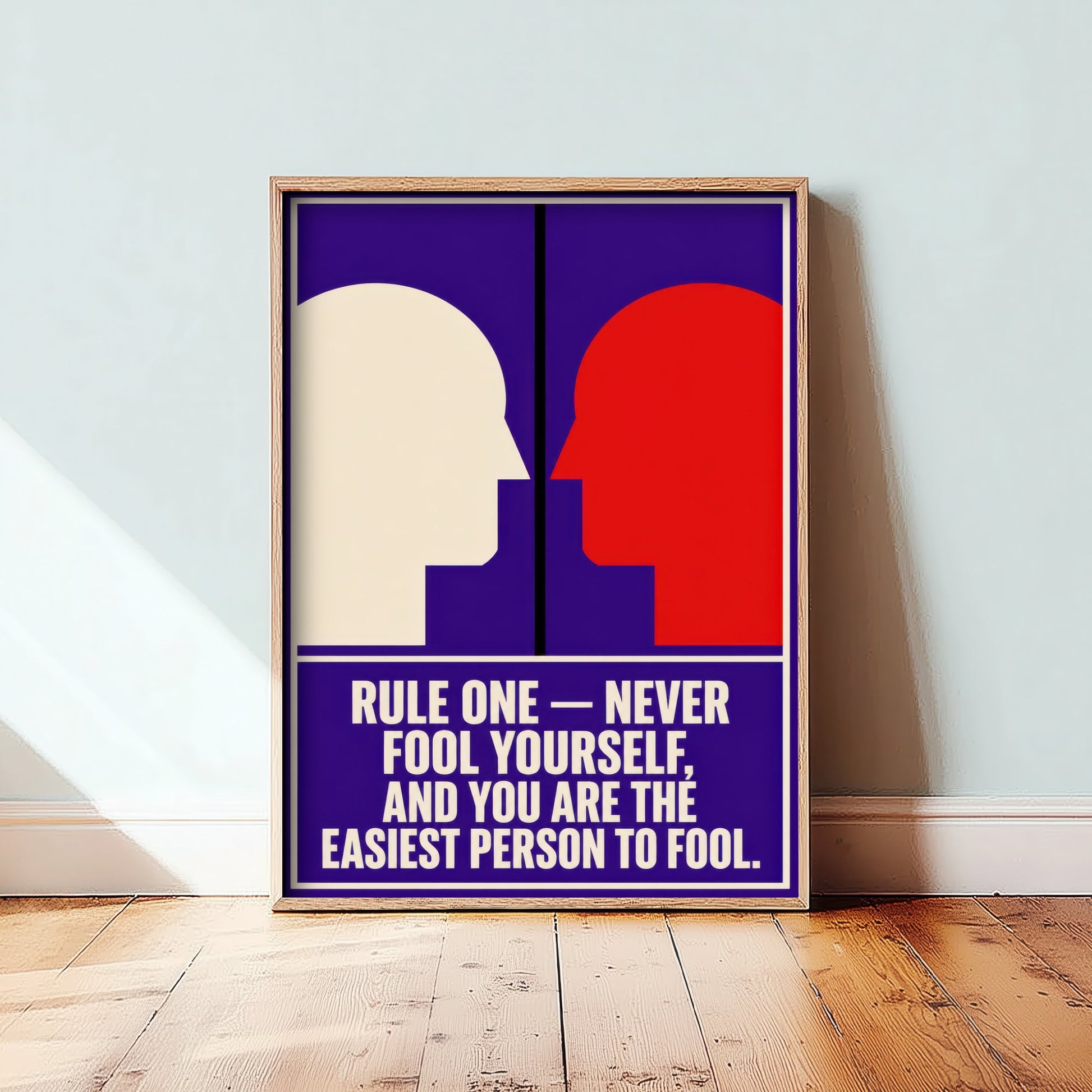 Machine Learning Quote Art Print - Never Fool Yourself You Are the Easiest to Fool - AI Poster Illustration V2 2/3