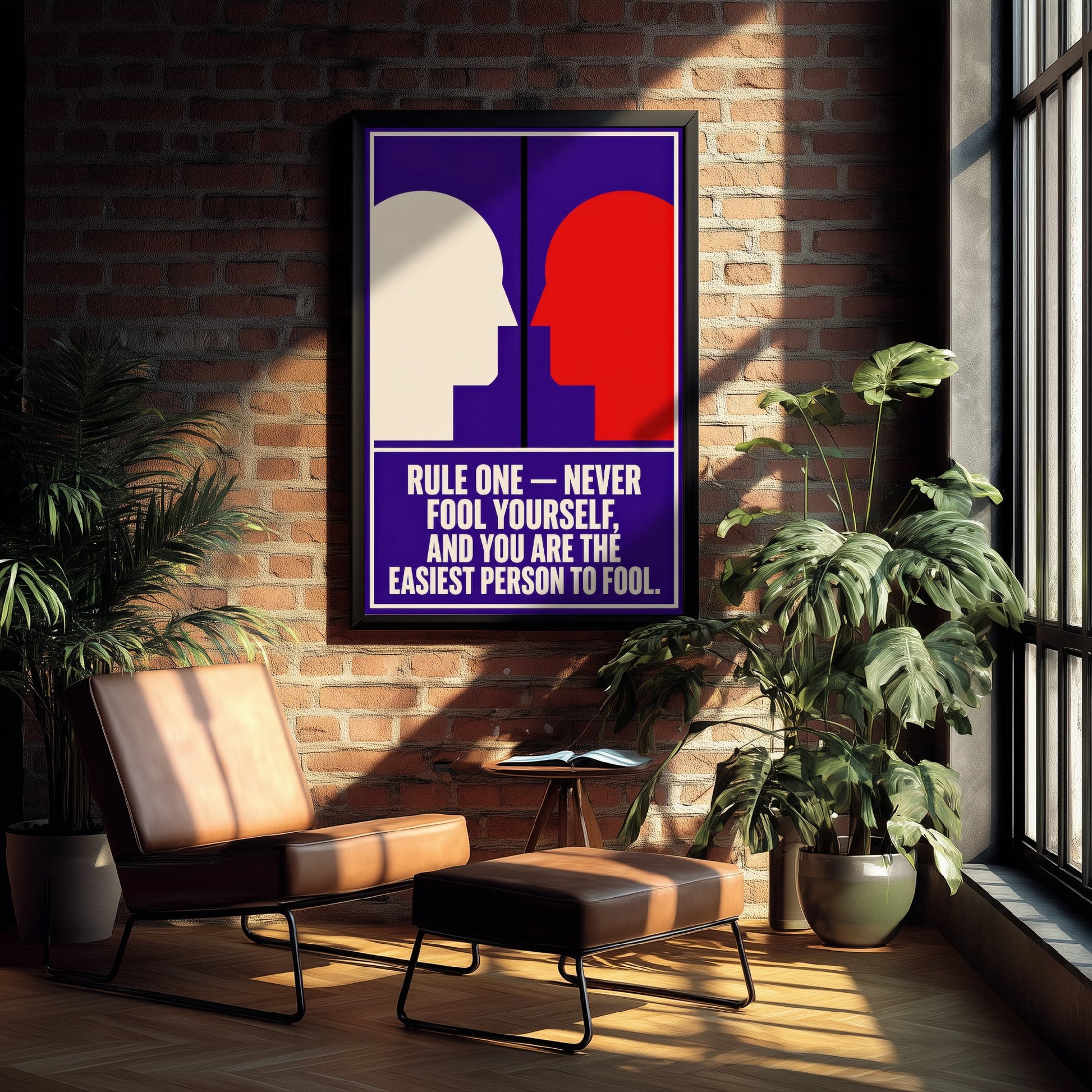 Machine Learning Quote Art Print - Never Fool Yourself You Are the Easiest to Fool - AI Poster Illustration V2 2/3