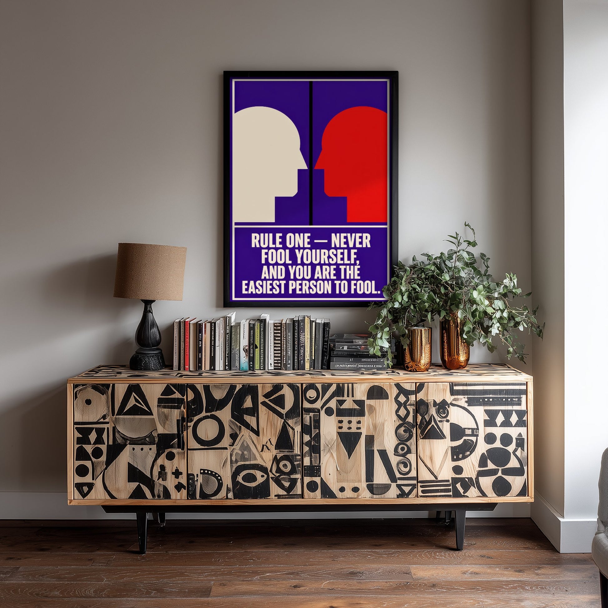 Machine Learning Quote Art Print - Never Fool Yourself You Are the Easiest to Fool - AI Poster Illustration V2 2/3