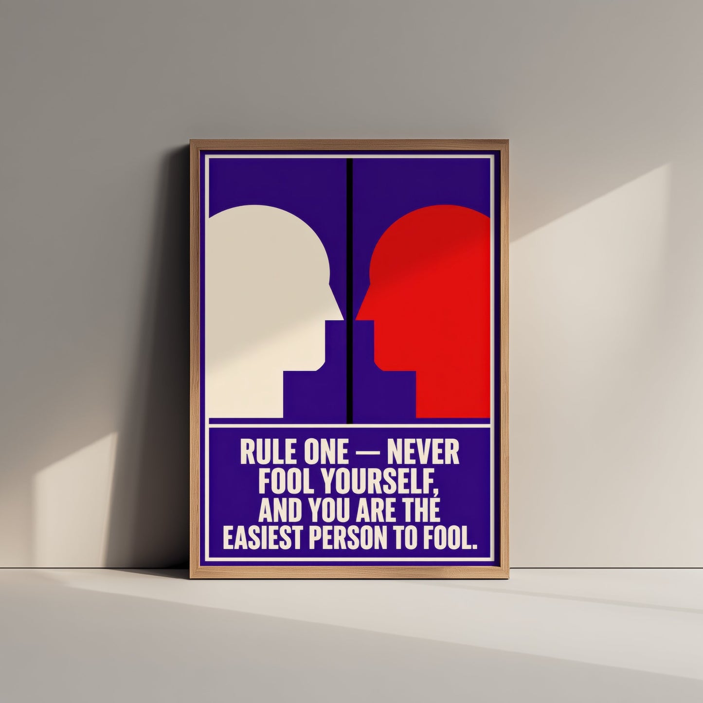Machine Learning Quote Art Print - Never Fool Yourself You Are the Easiest to Fool - AI Poster Illustration V2 2/3