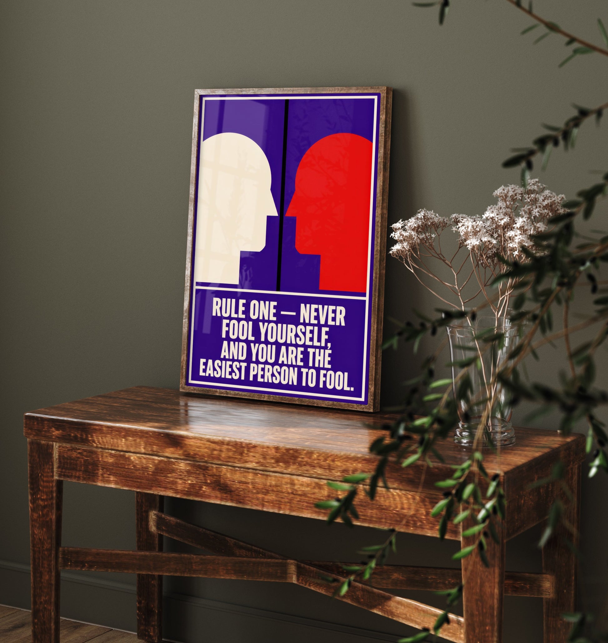 Machine Learning Quote Art Print - Never Fool Yourself You Are the Easiest to Fool - AI Poster Illustration V2 2/3