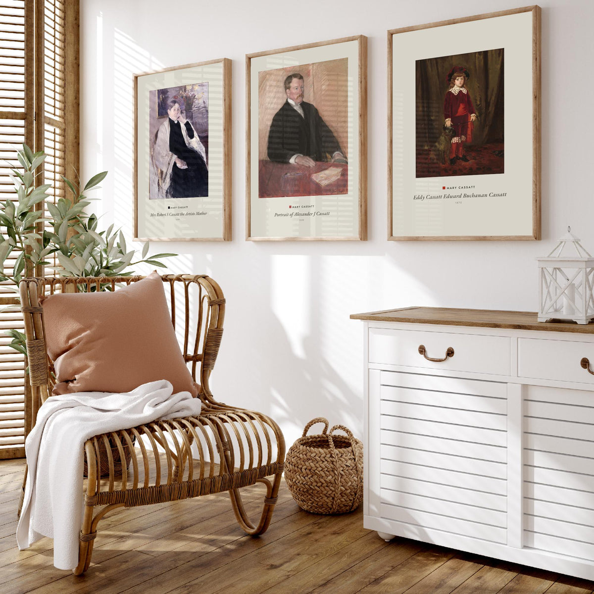 Set of Three Mary Cassatt Art Prints - 3 Family Portrait Paintings - Poster Giclee Museum Gift - Mrs Cassatt Alexander Cassatt Eddy Cassatt