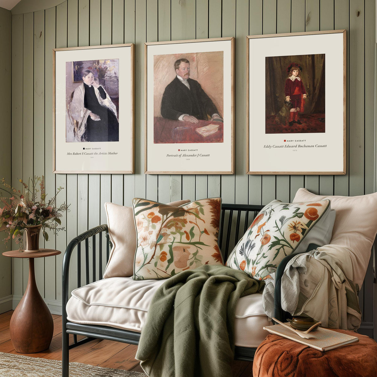 Set of Three Mary Cassatt Art Prints - 3 Family Portrait Paintings - Poster Giclee Museum Gift - Mrs Cassatt Alexander Cassatt Eddy Cassatt