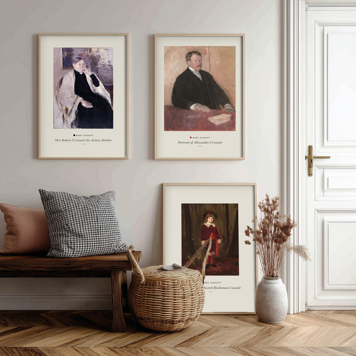 Set of Three Mary Cassatt Art Prints - 3 Family Portrait Paintings - Poster Giclee Museum Gift - Mrs Cassatt Alexander Cassatt Eddy Cassatt