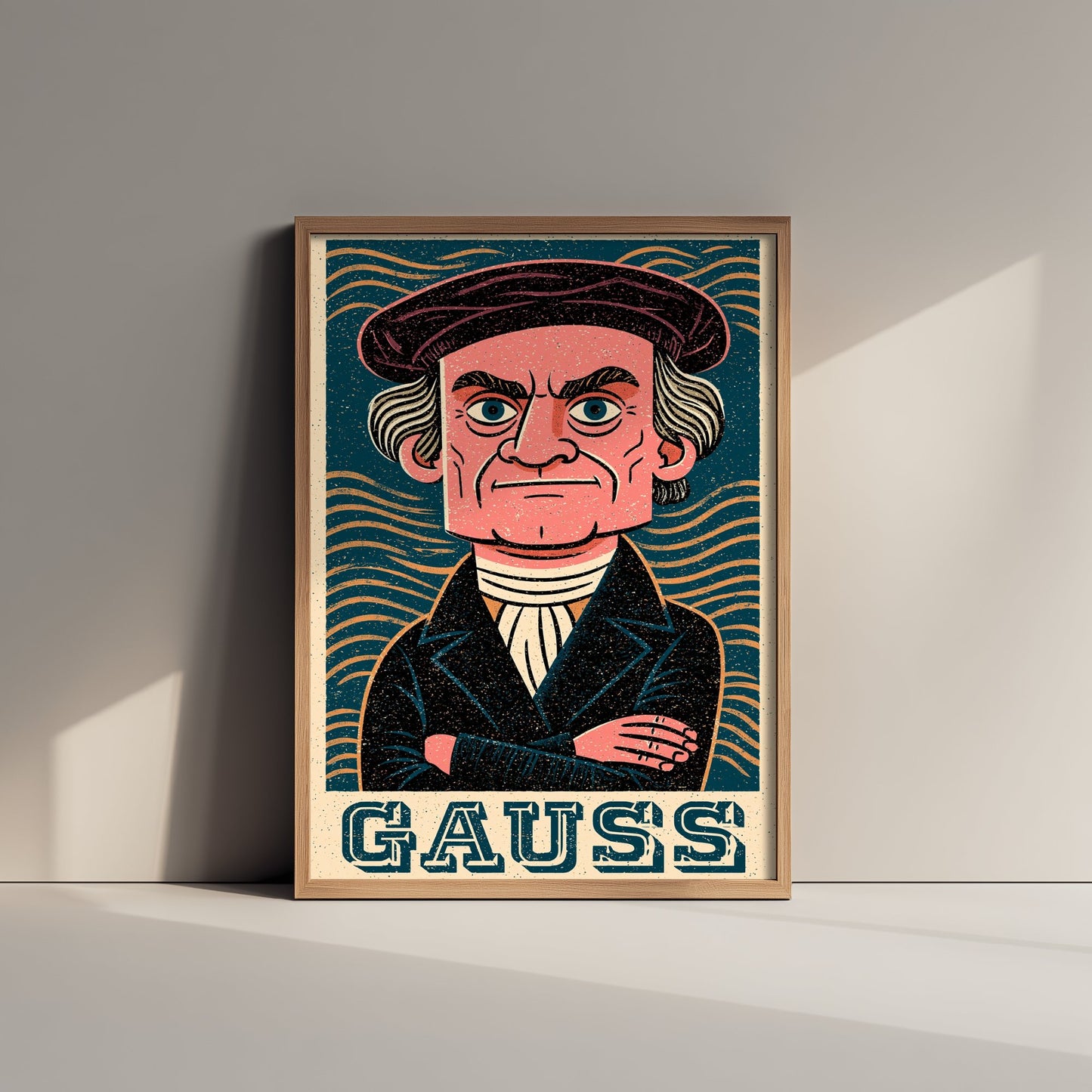 Carl Friedrich Gauss Art Print - Mathematician Portrait Poster - Bold Woodcut Illustration - Maths Science 2/3