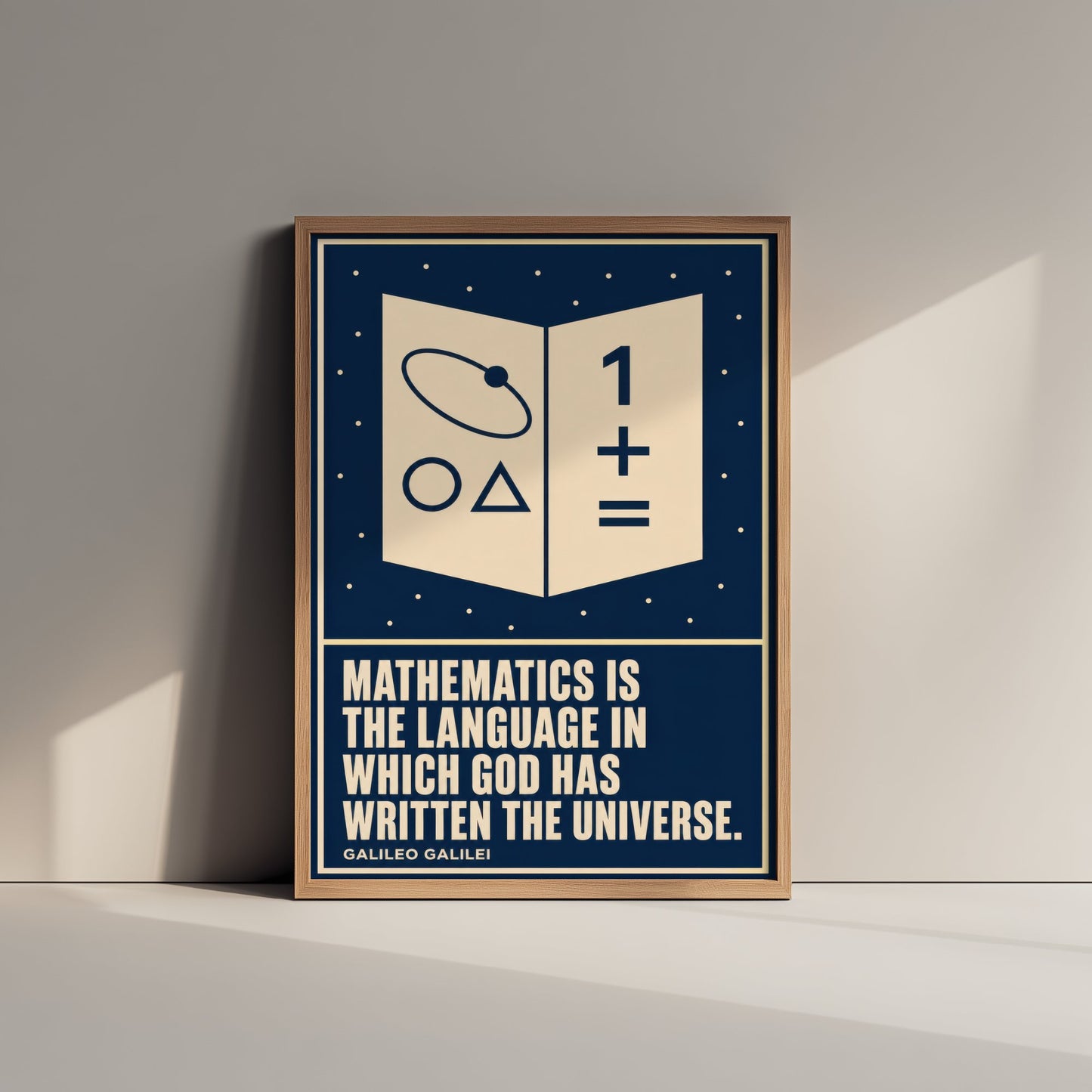 Galileo Galilei Quote Art Print - Mathematics Is the Language God Wrote the Universe - Poster Illustration V1 3/3