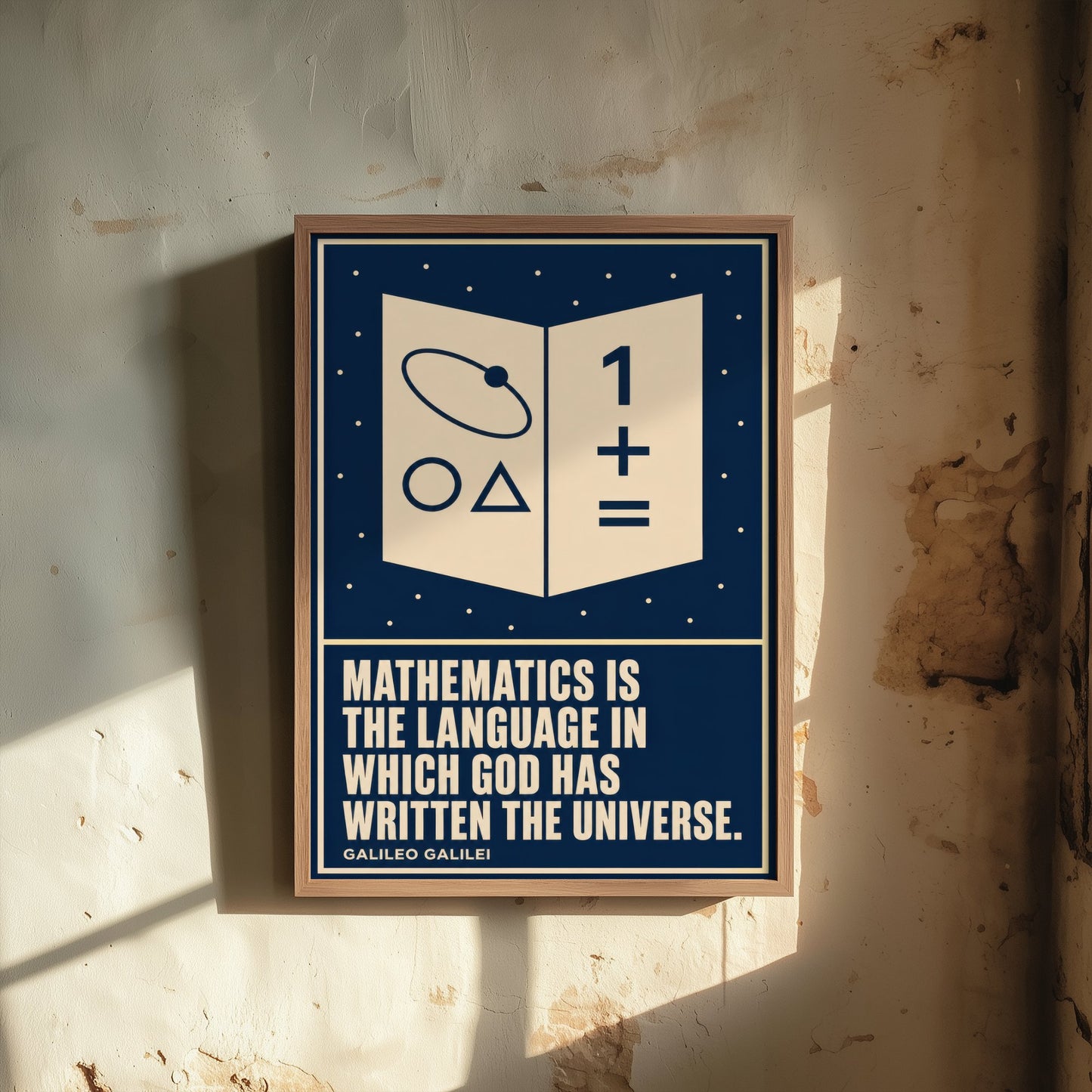 Galileo Galilei Quote Art Print - Mathematics Is the Language God Wrote the Universe - Poster Illustration V1 3/3