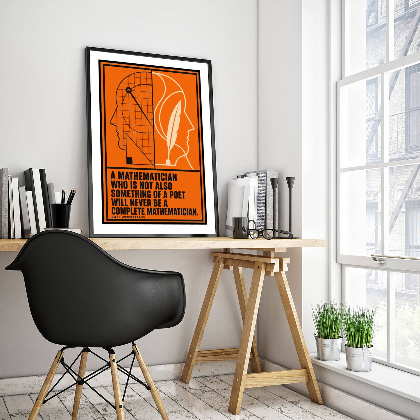 Karl Weierstrass Quote Art Print - A Mathematician Must Also Be Something of a Poet - Poster Illustration V2 3/3