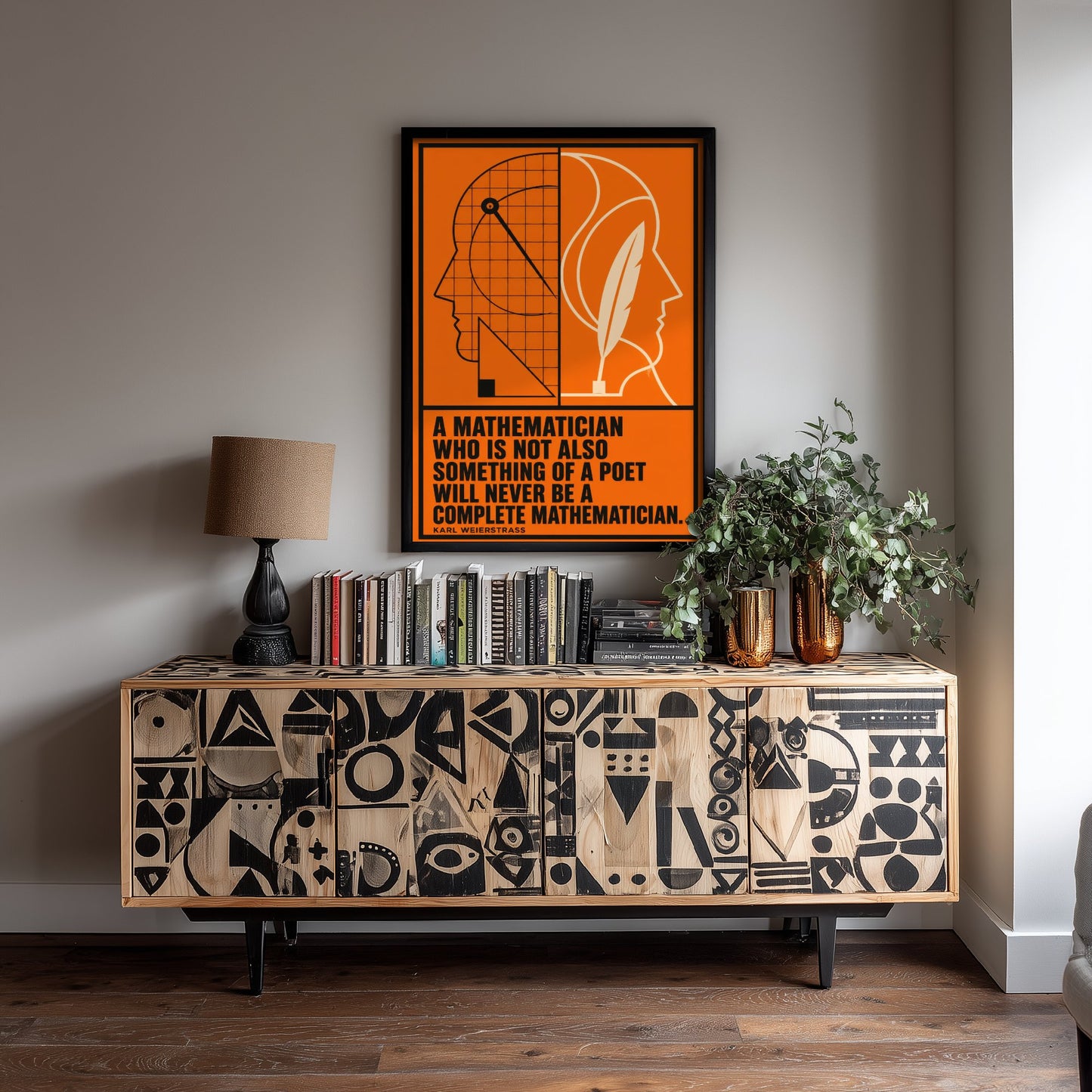 Karl Weierstrass Quote Art Print - A Mathematician Must Also Be Something of a Poet - Poster Illustration V2 3/3