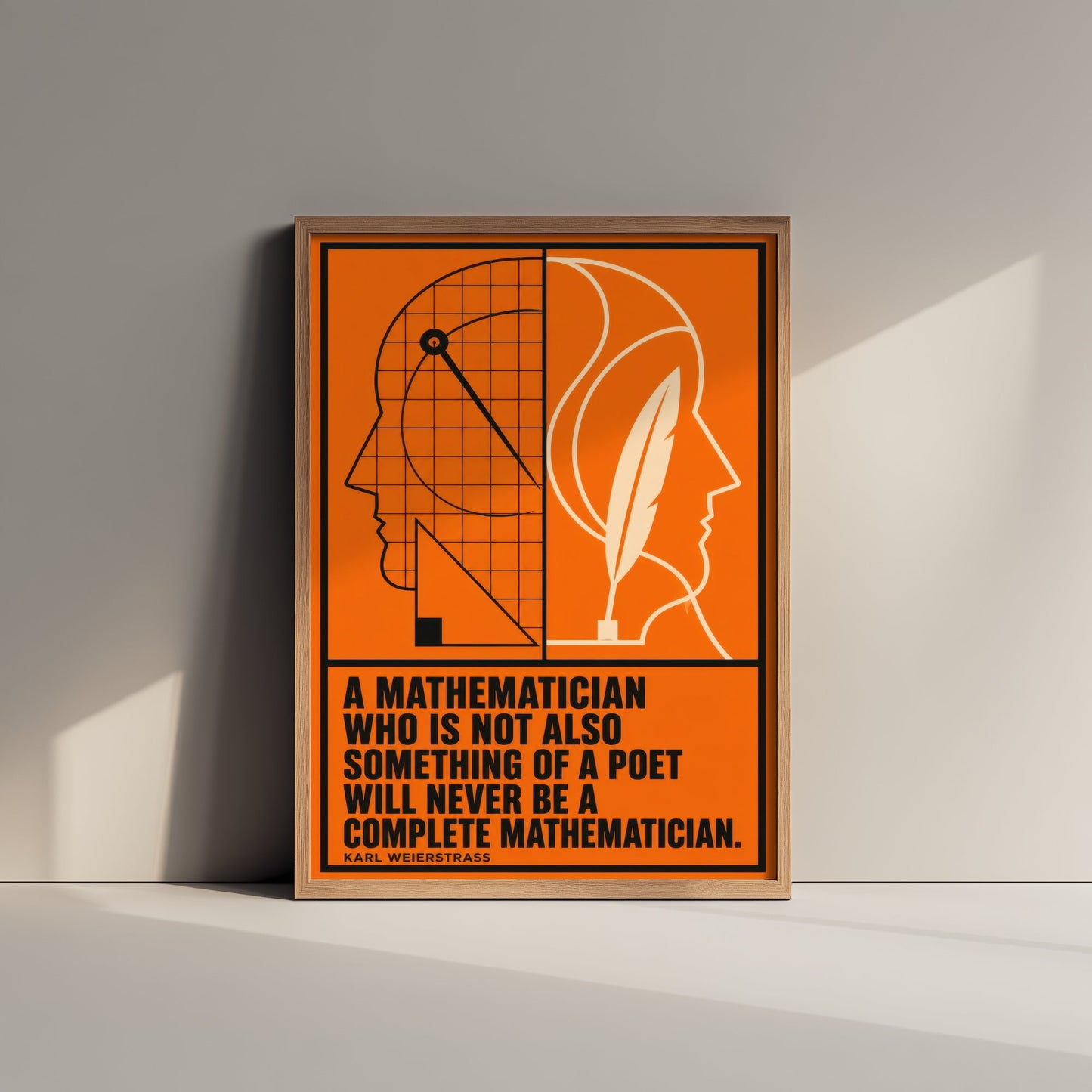 Karl Weierstrass Quote Art Print - A Mathematician Must Also Be Something of a Poet - Poster Illustration V2 3/3