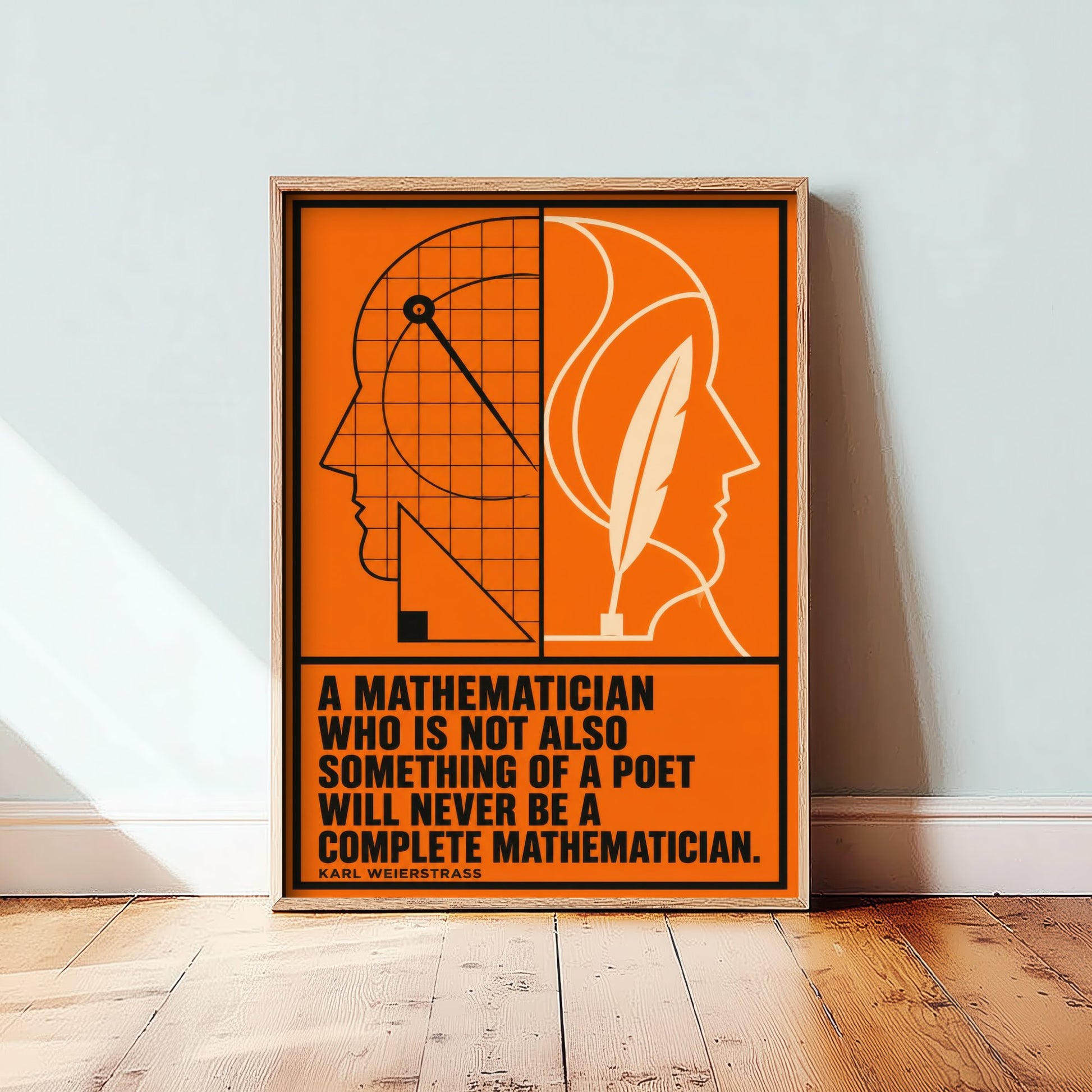 Karl Weierstrass Quote Art Print - A Mathematician Must Also Be Something of a Poet - Poster Illustration V2 3/3