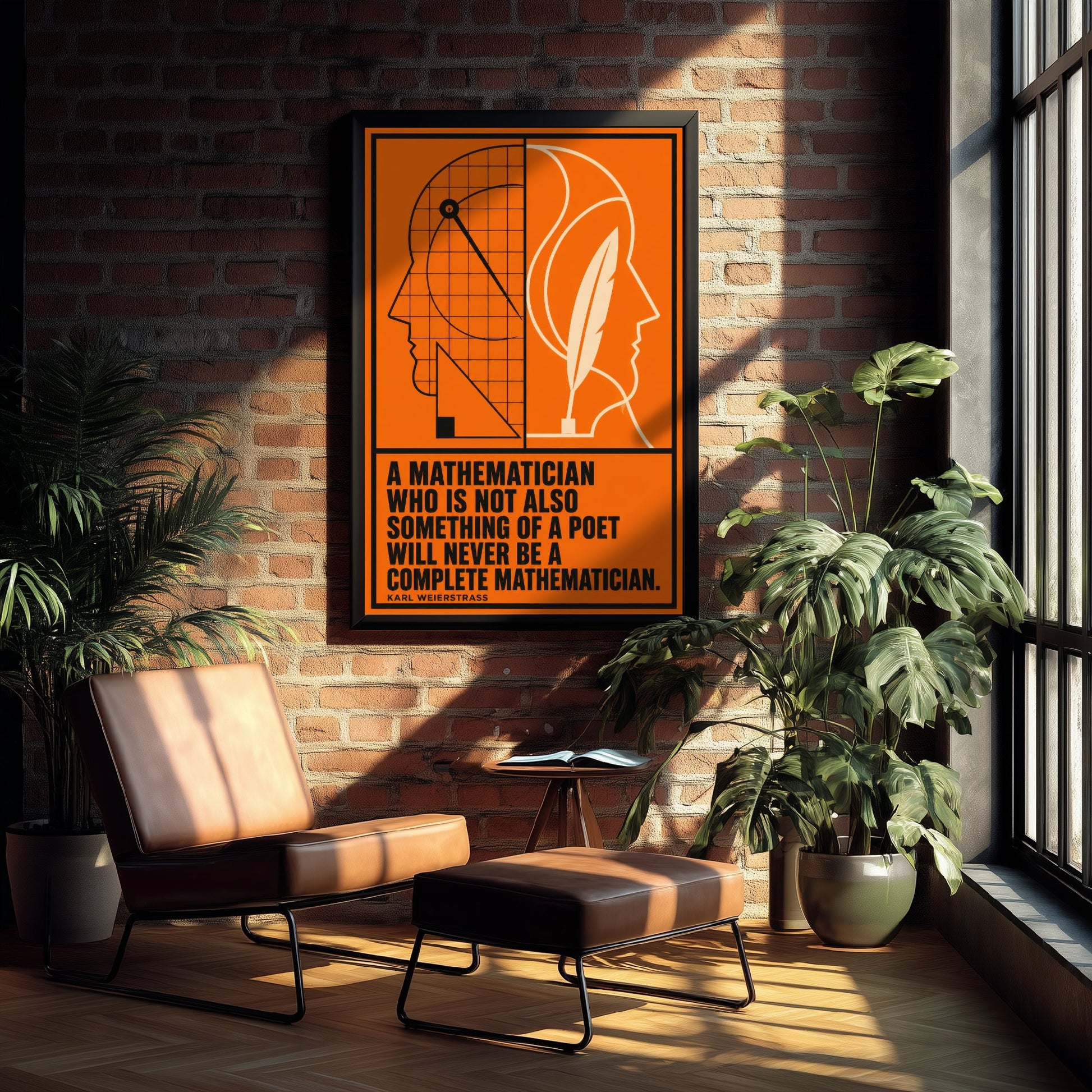 Karl Weierstrass Quote Art Print - A Mathematician Must Also Be Something of a Poet - Poster Illustration V2 3/3