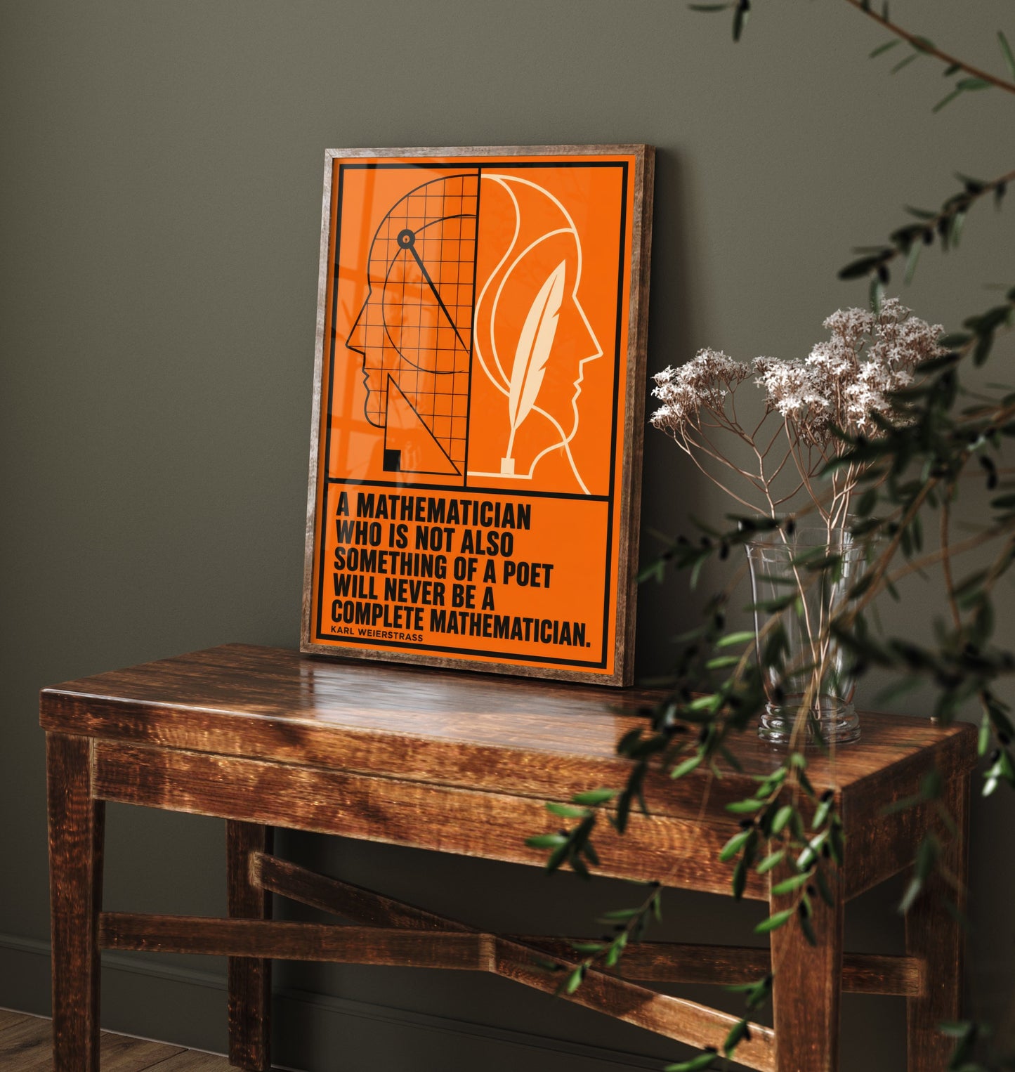 Karl Weierstrass Quote Art Print - A Mathematician Must Also Be Something of a Poet - Poster Illustration V2 3/3