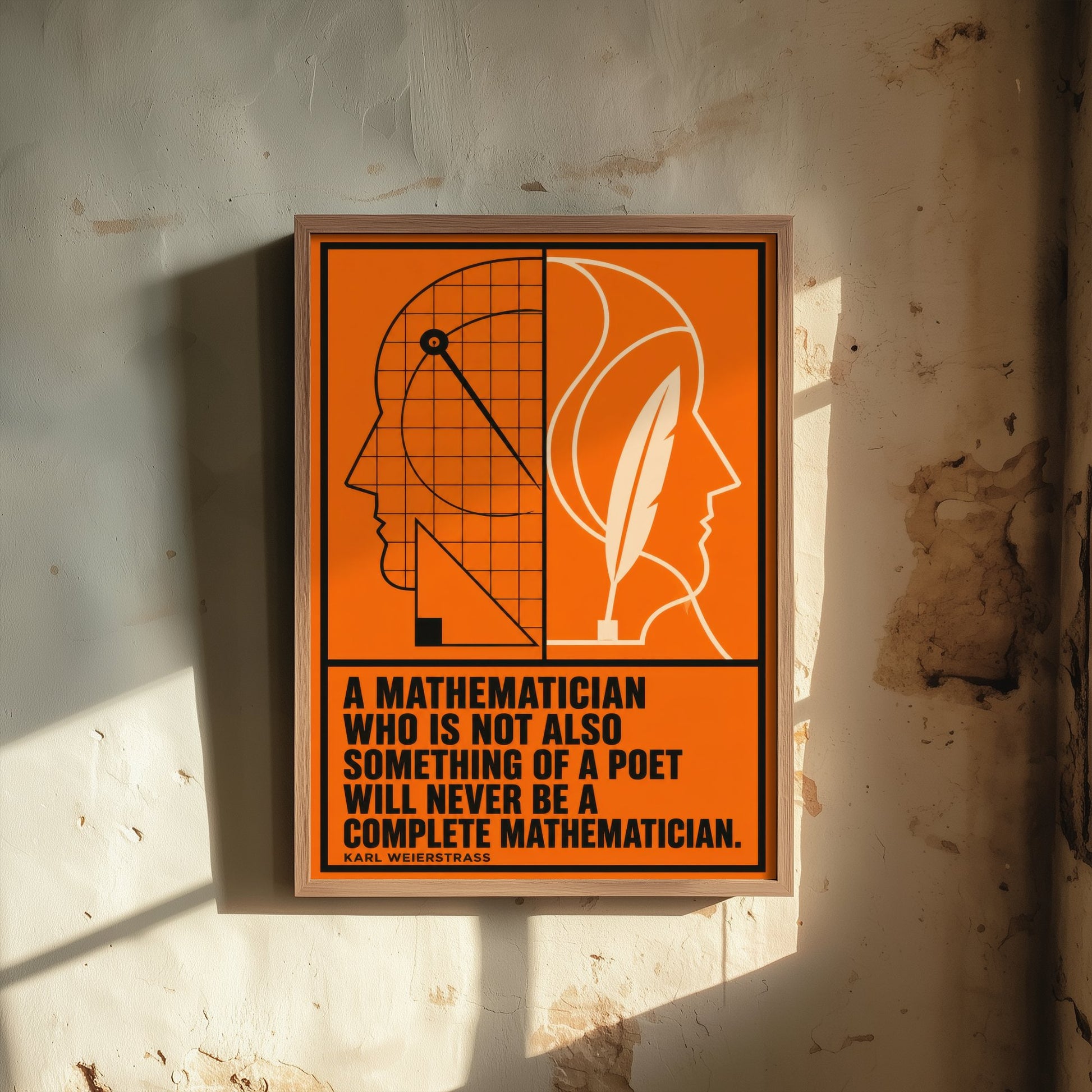 Karl Weierstrass Quote Art Print - A Mathematician Must Also Be Something of a Poet - Poster Illustration V2 3/3
