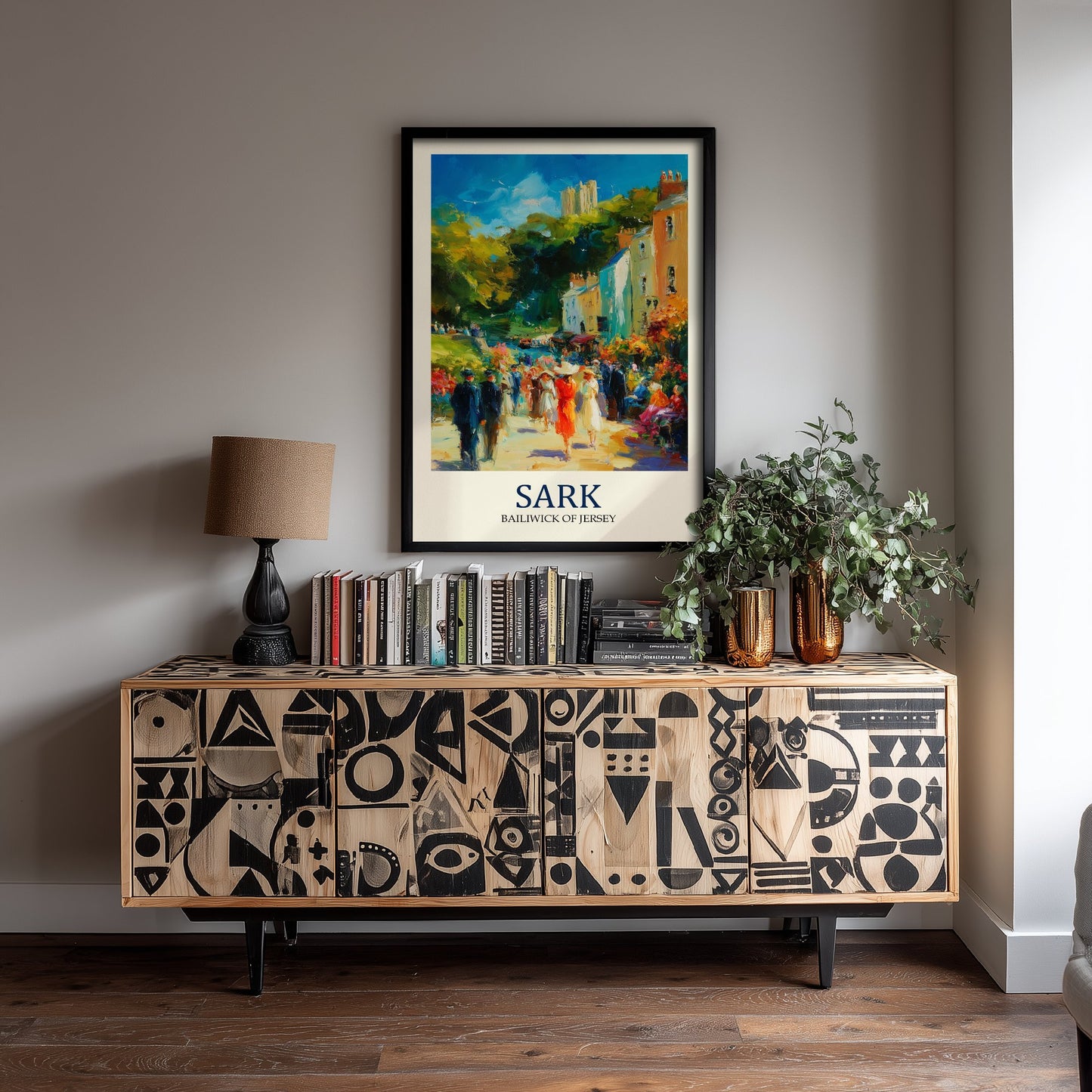 Sark Channel Islands Travel Poster - Impressionist Village Art Print - Colourful Street Painting - Island Life 3/3