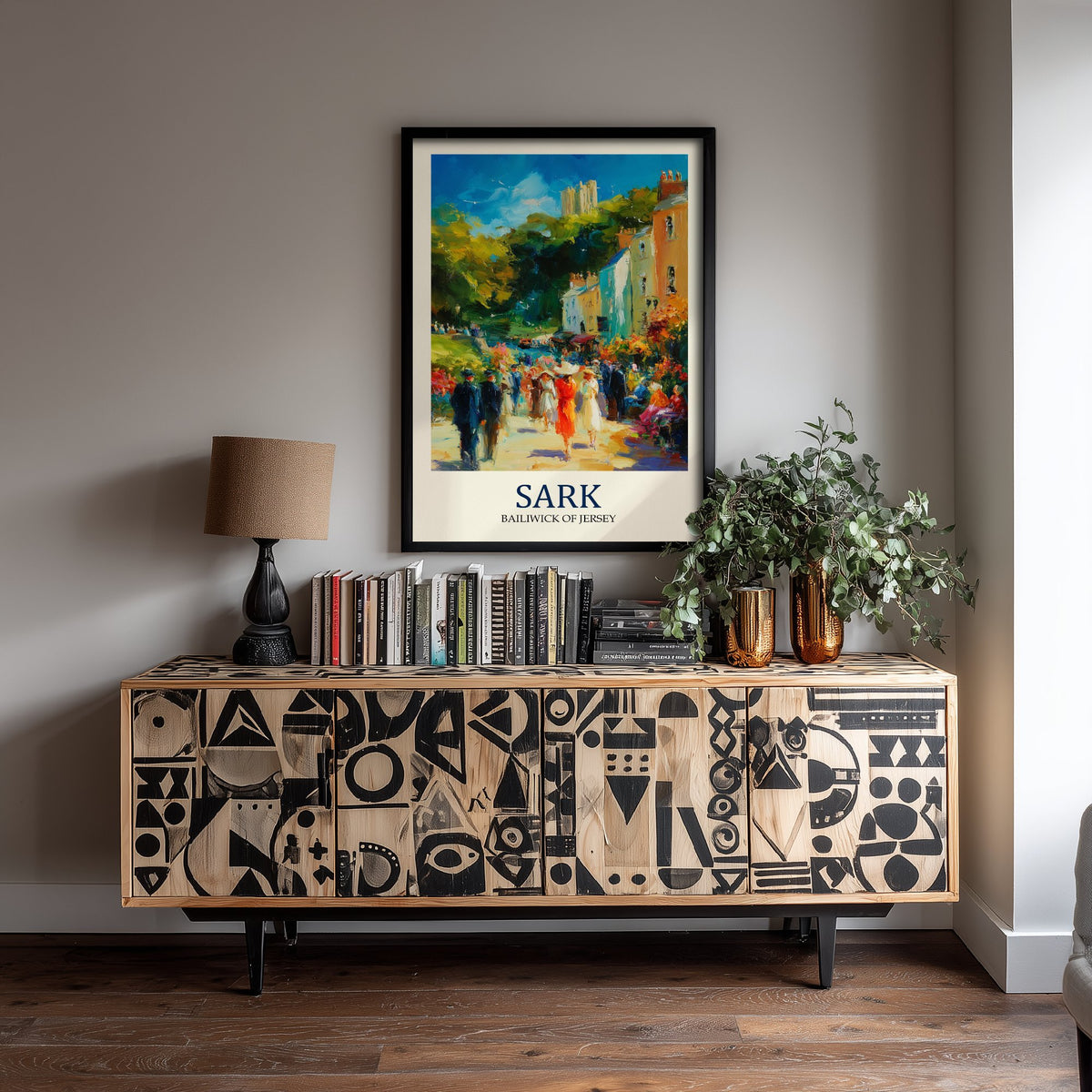 Sark Channel Islands Travel Poster - Impressionist Village Art Print - Colourful Street Painting - Island Life 3/3