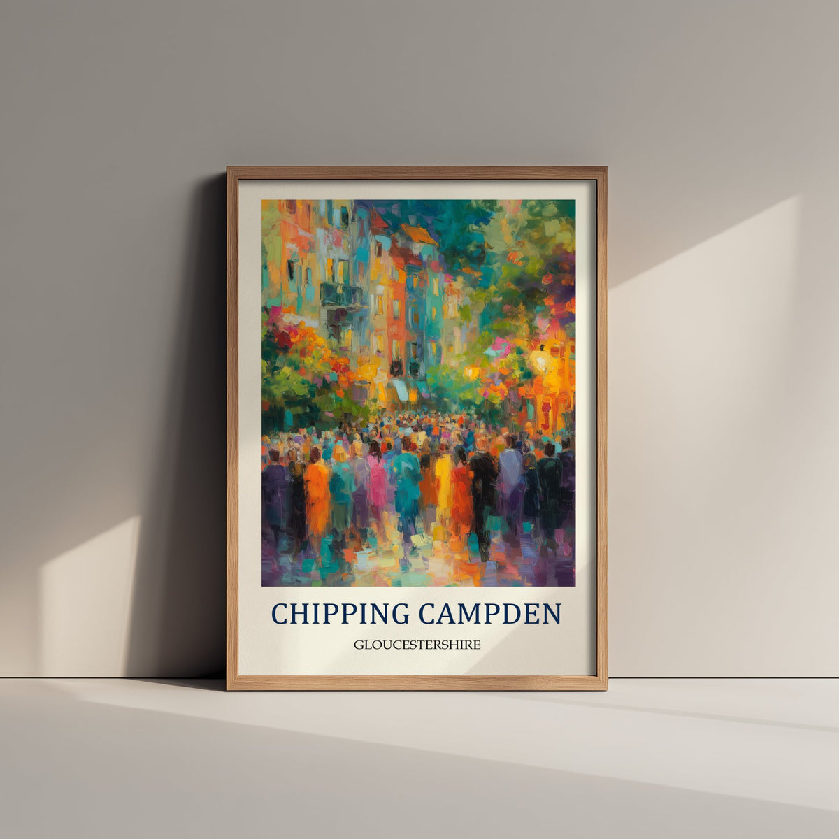 Chipping Campden Travel Poster - Impressionist Cotswolds Art Print - Colourful Street Painting - Gloucestershire 2/3