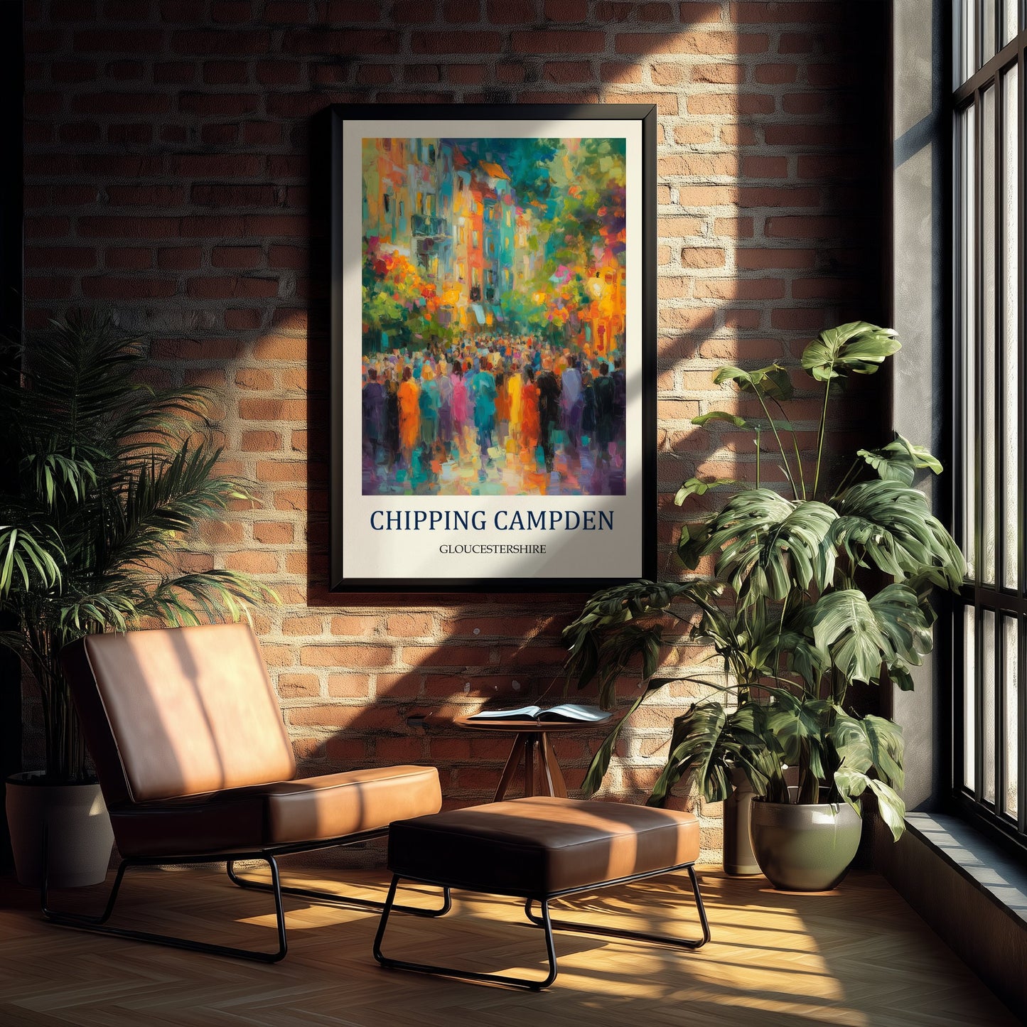 Chipping Campden Travel Poster - Impressionist Cotswolds Art Print - Colourful Street Painting - Gloucestershire 2/3