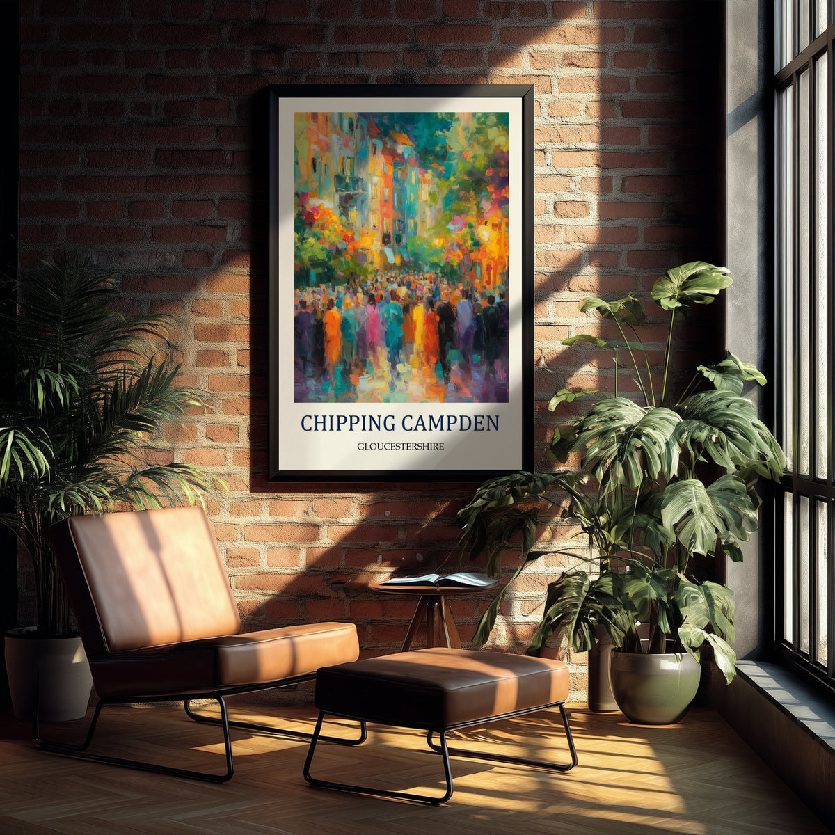 Chipping Campden Travel Poster - Impressionist Cotswolds Art Print - Colourful Street Painting - Gloucestershire 2/3