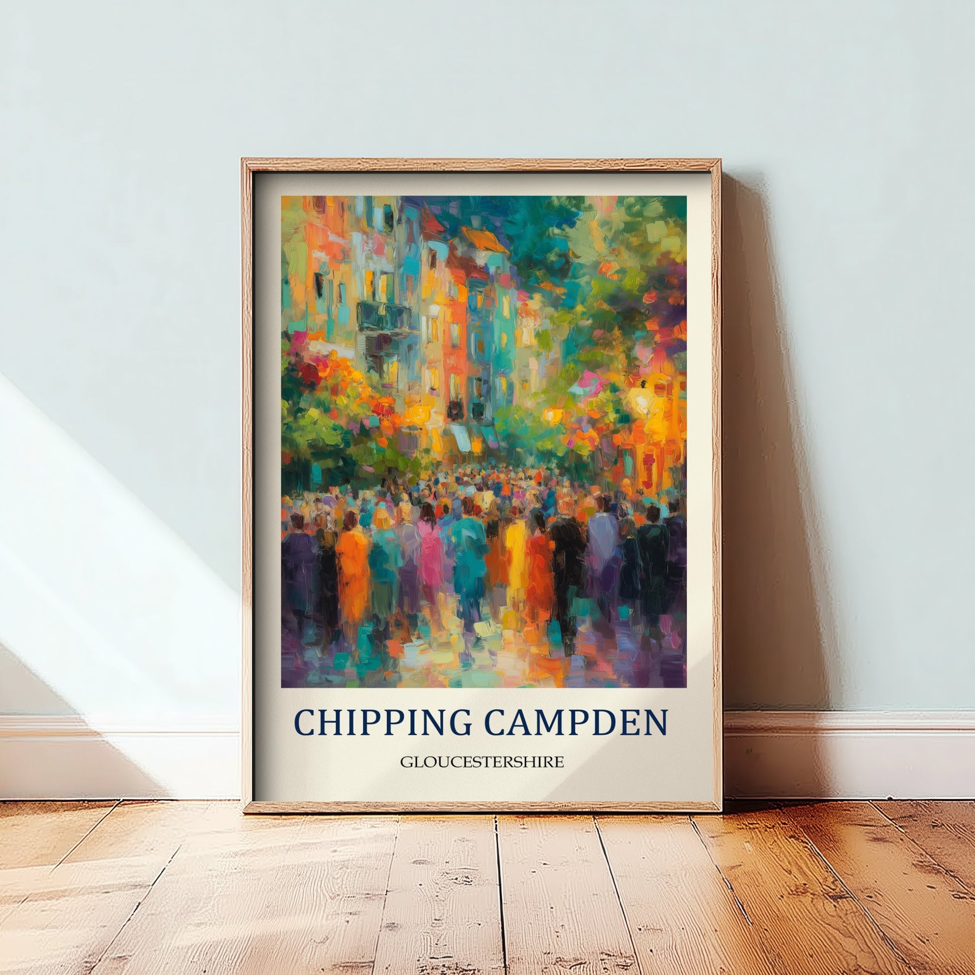 Chipping Campden Travel Poster - Impressionist Cotswolds Art Print - Colourful Street Painting - Gloucestershire 2/3