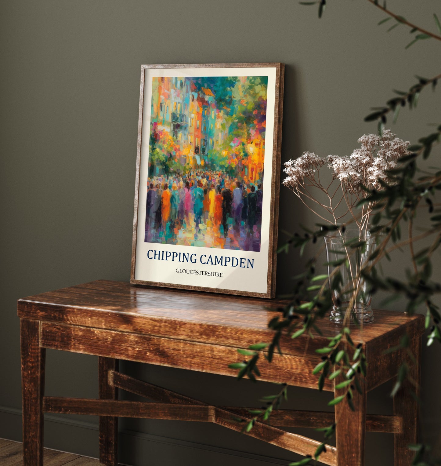 Chipping Campden Travel Poster - Impressionist Cotswolds Art Print - Colourful Street Painting - Gloucestershire 2/3