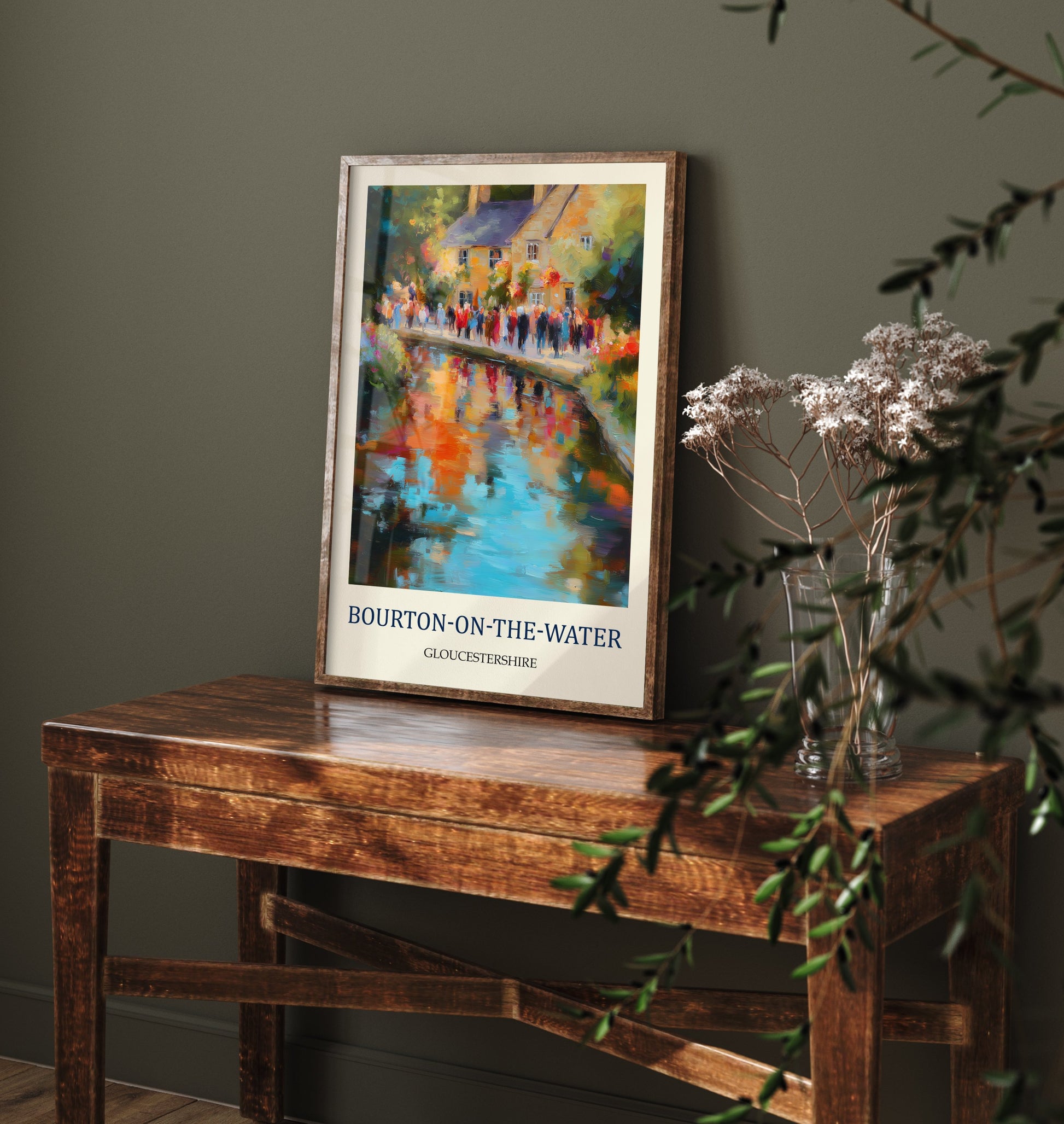 Bourton-on-the-Water Travel Poster - Impressionist Cotswolds Art Print - Colourful Village Painting - Gloucestershire 3/3