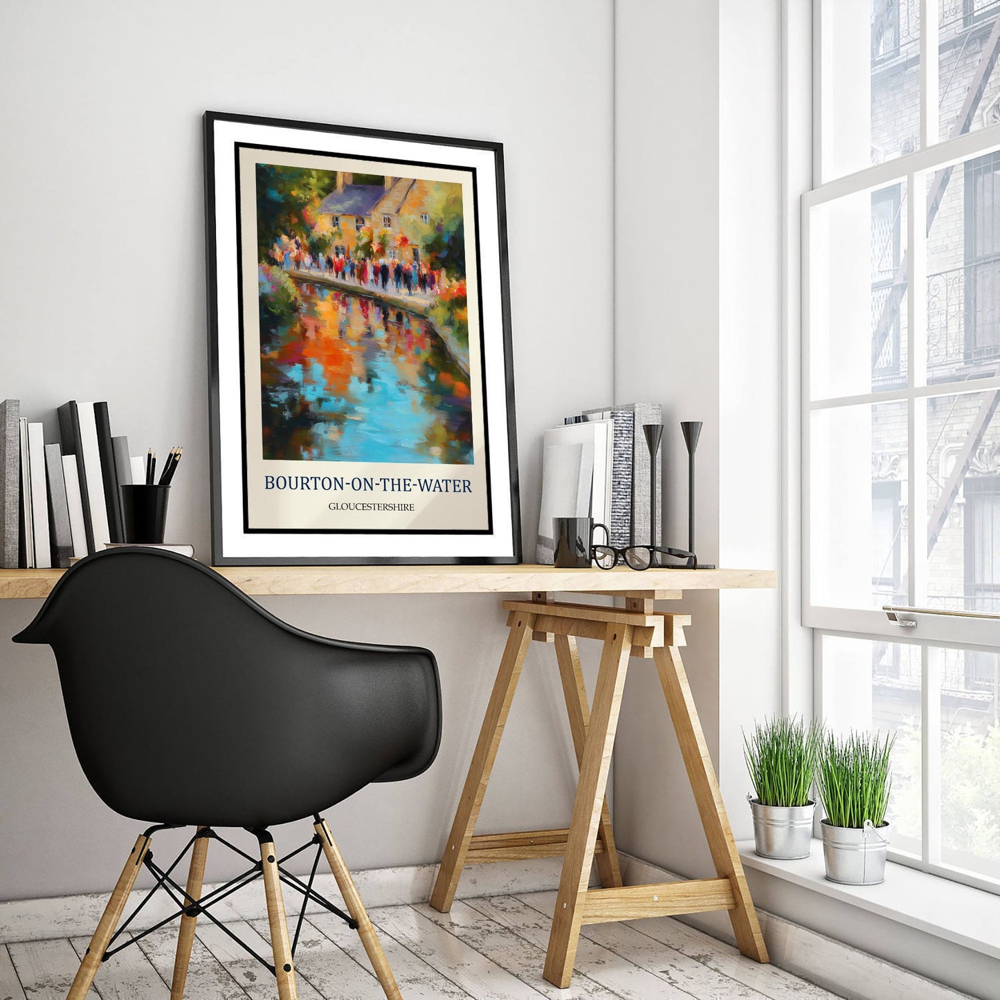 Bourton-on-the-Water Travel Poster - Impressionist Cotswolds Art Print - Colourful Village Painting - Gloucestershire 3/3