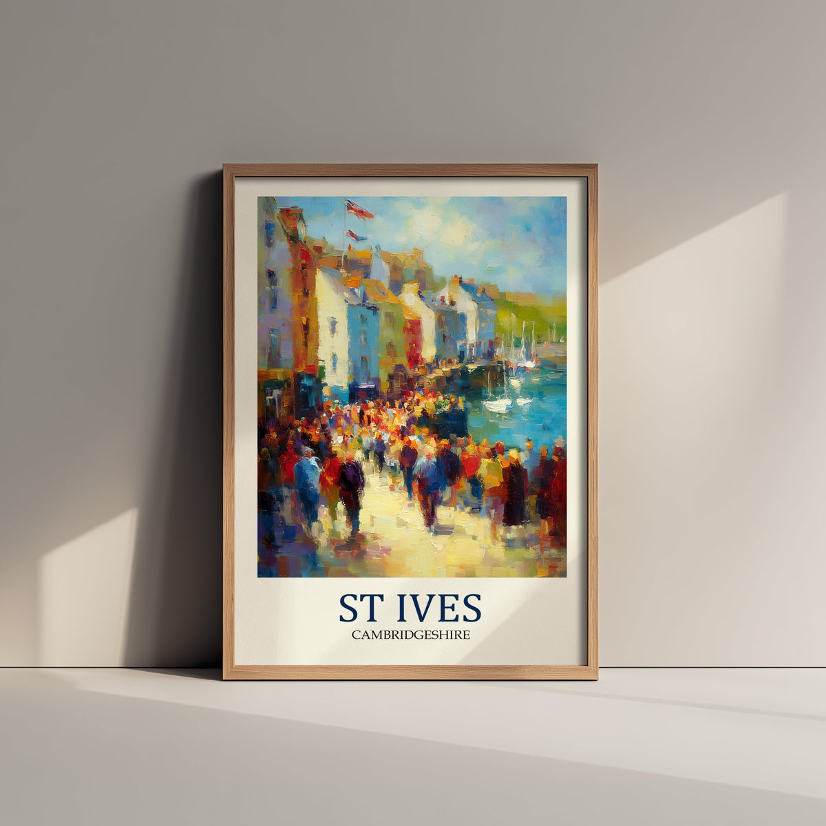 St Ives Cambridgeshire Travel Poster - Impressionist Town Art Print - Colourful Street Painting - East Anglia 3/3