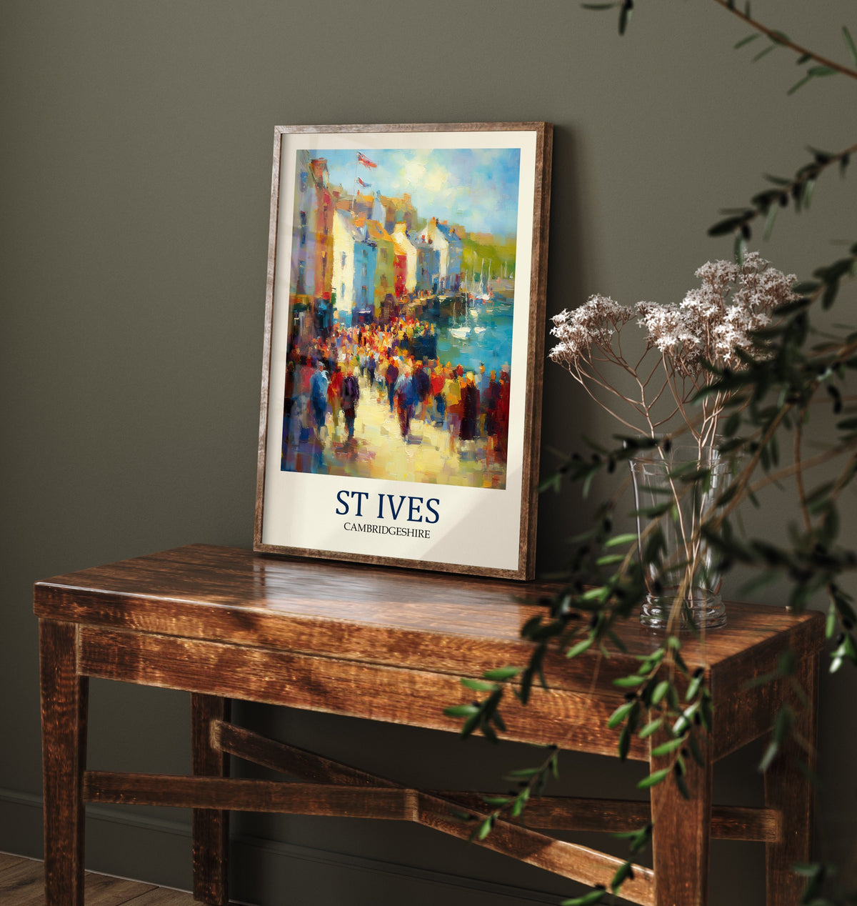 St Ives Cambridgeshire Travel Poster - Impressionist Town Art Print - Colourful Street Painting - East Anglia 3/3