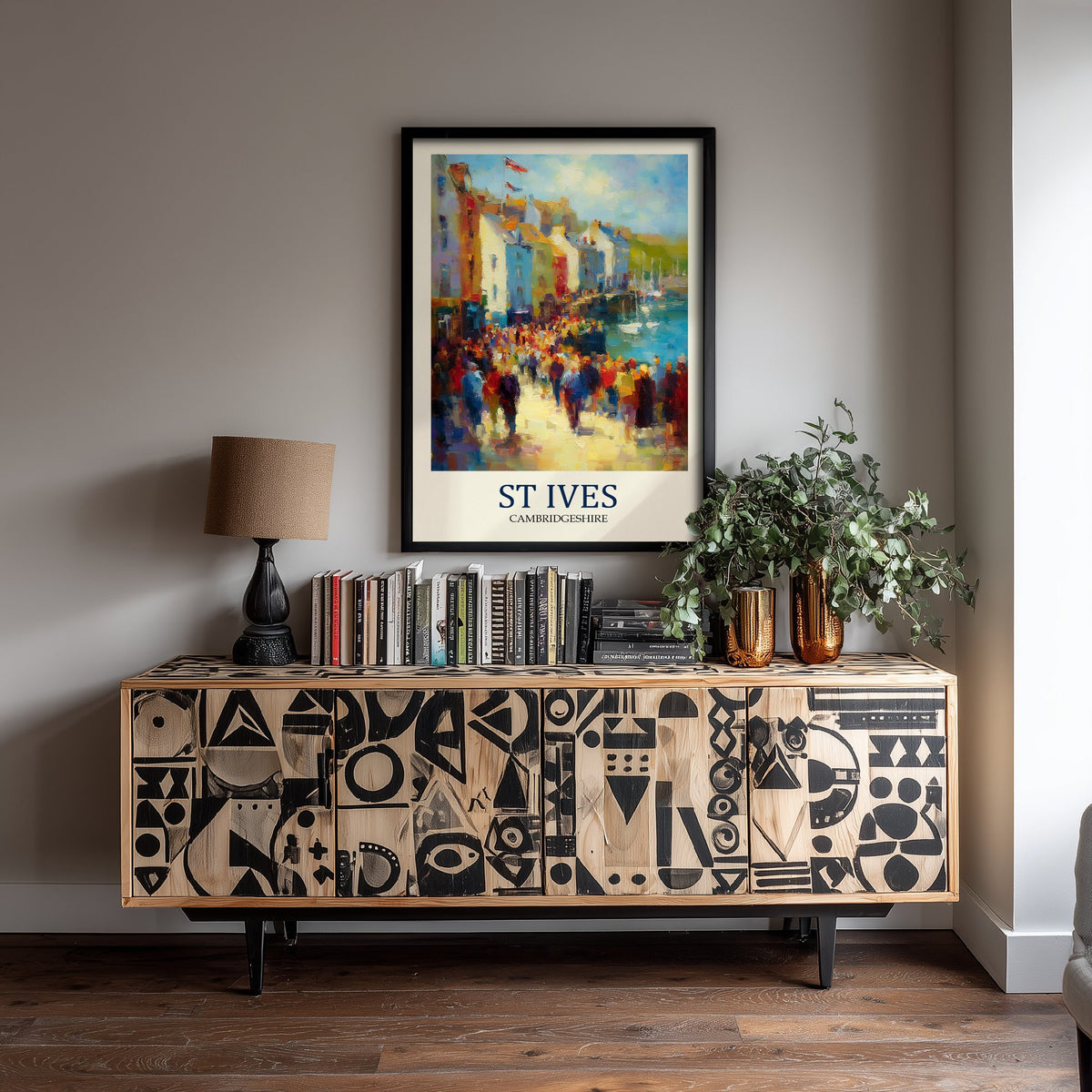 St Ives Cambridgeshire Travel Poster - Impressionist Town Art Print - Colourful Street Painting - East Anglia 3/3