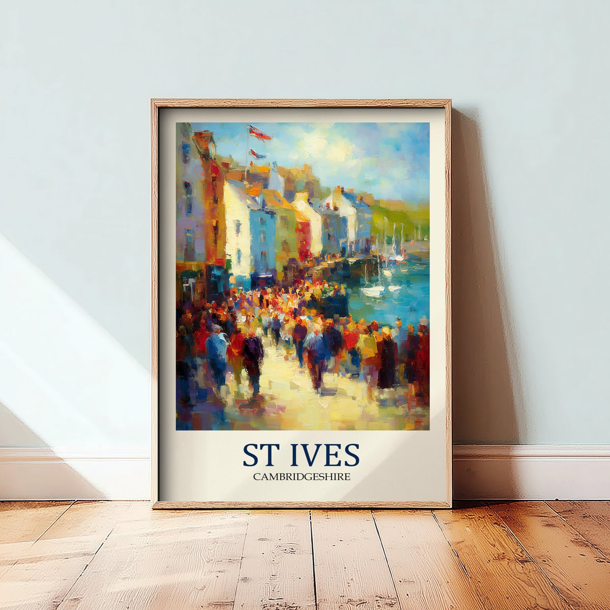 St Ives Cambridgeshire Travel Poster - Impressionist Town Art Print - Colourful Street Painting - East Anglia 3/3