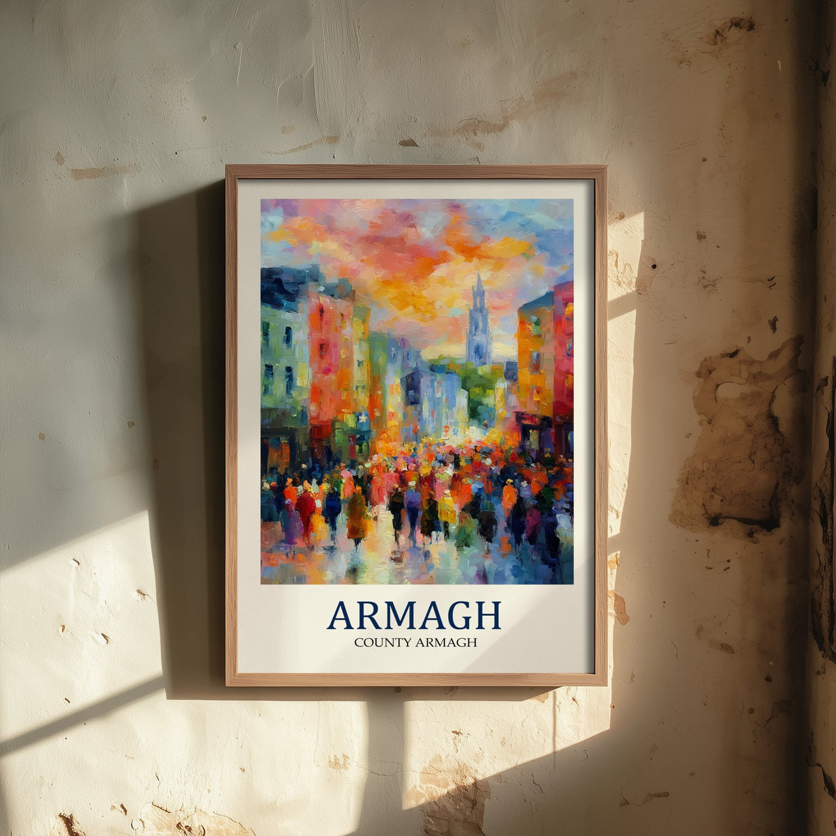 Armagh Travel Poster - Impressionist City Art Print - Colourful Street Painting - Northern Ireland 3/3