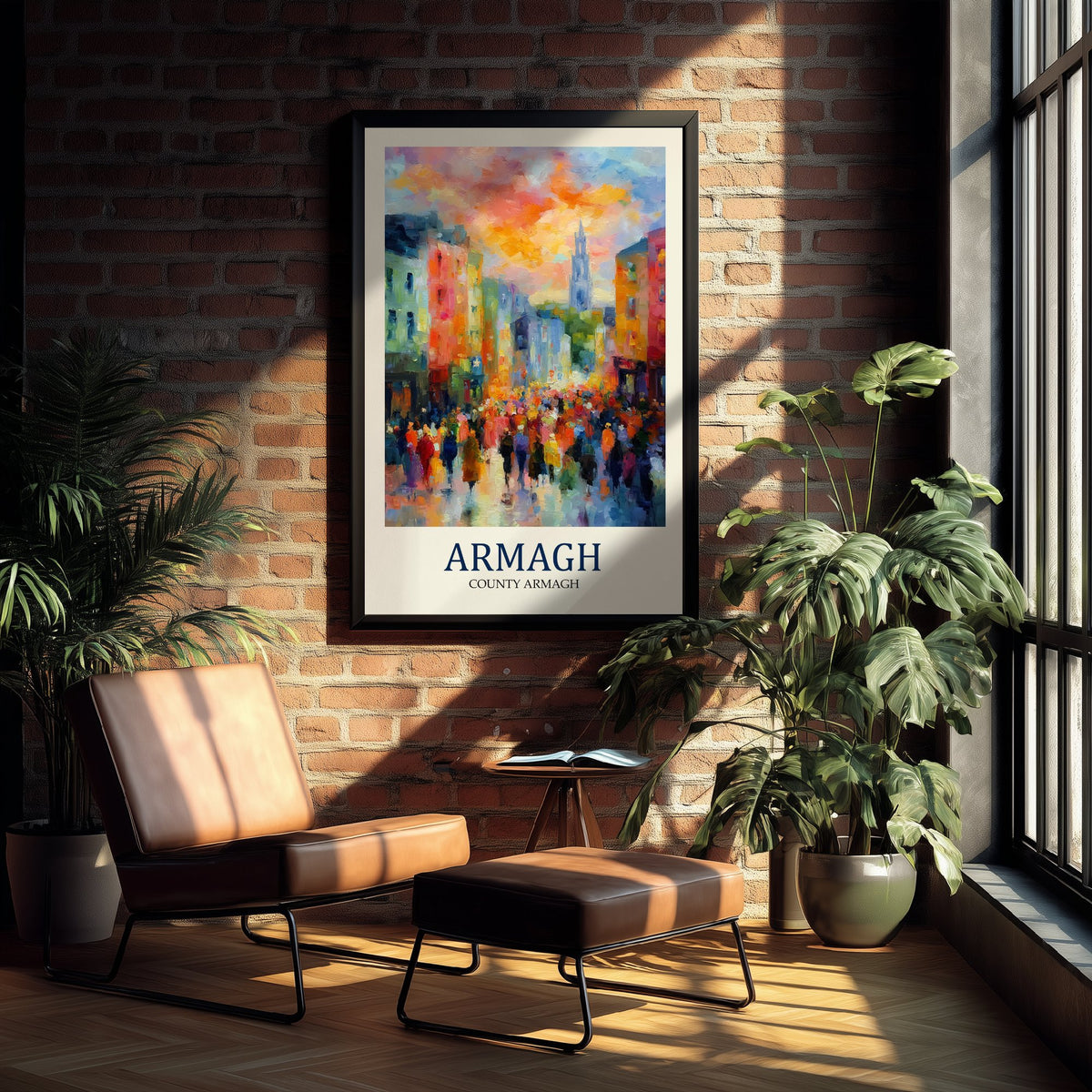 Armagh Travel Poster - Impressionist City Art Print - Colourful Street Painting - Northern Ireland 3/3