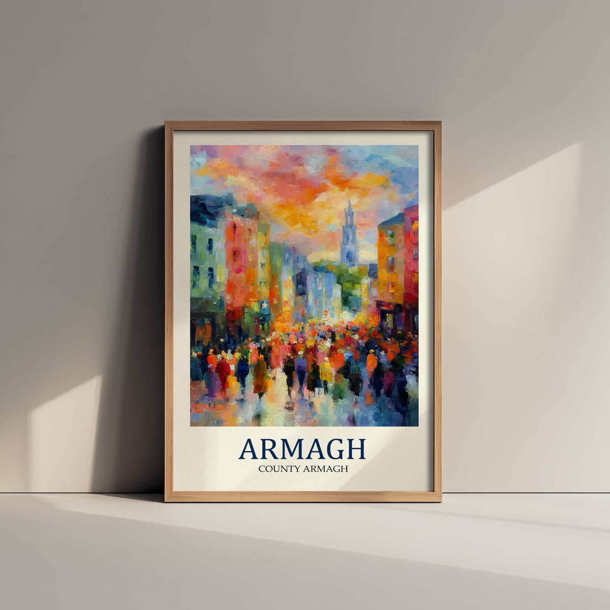 Armagh Travel Poster - Impressionist City Art Print - Colourful Street Painting - Northern Ireland 3/3