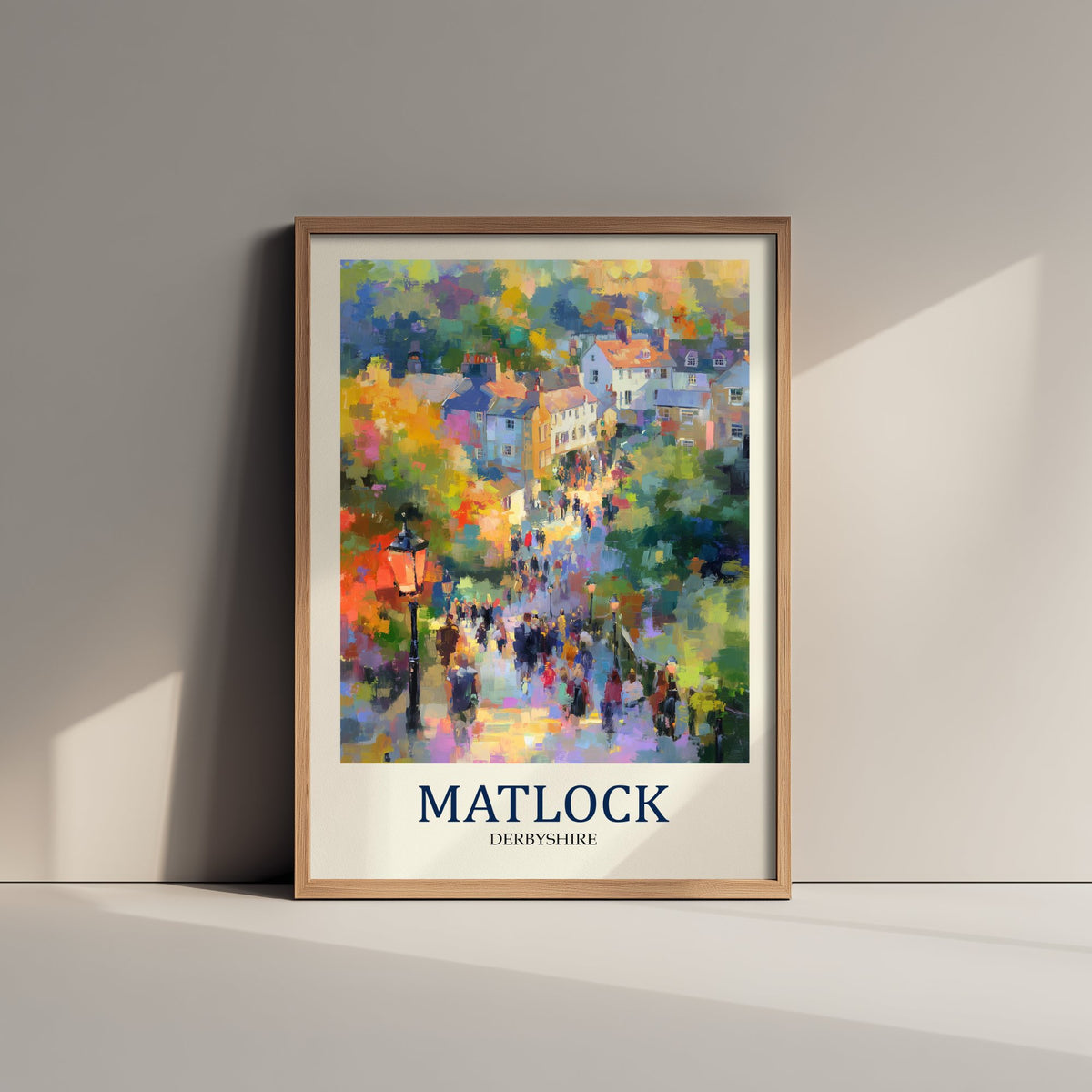 Matlock Travel Poster - Impressionist Town Art Print - Colourful Street Painting - Peak District 2/3