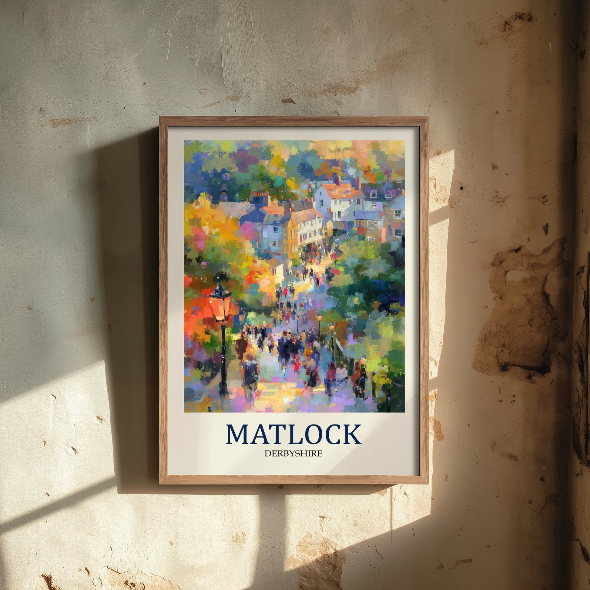 Matlock Travel Poster - Impressionist Town Art Print - Colourful Street Painting - Peak District 2/3