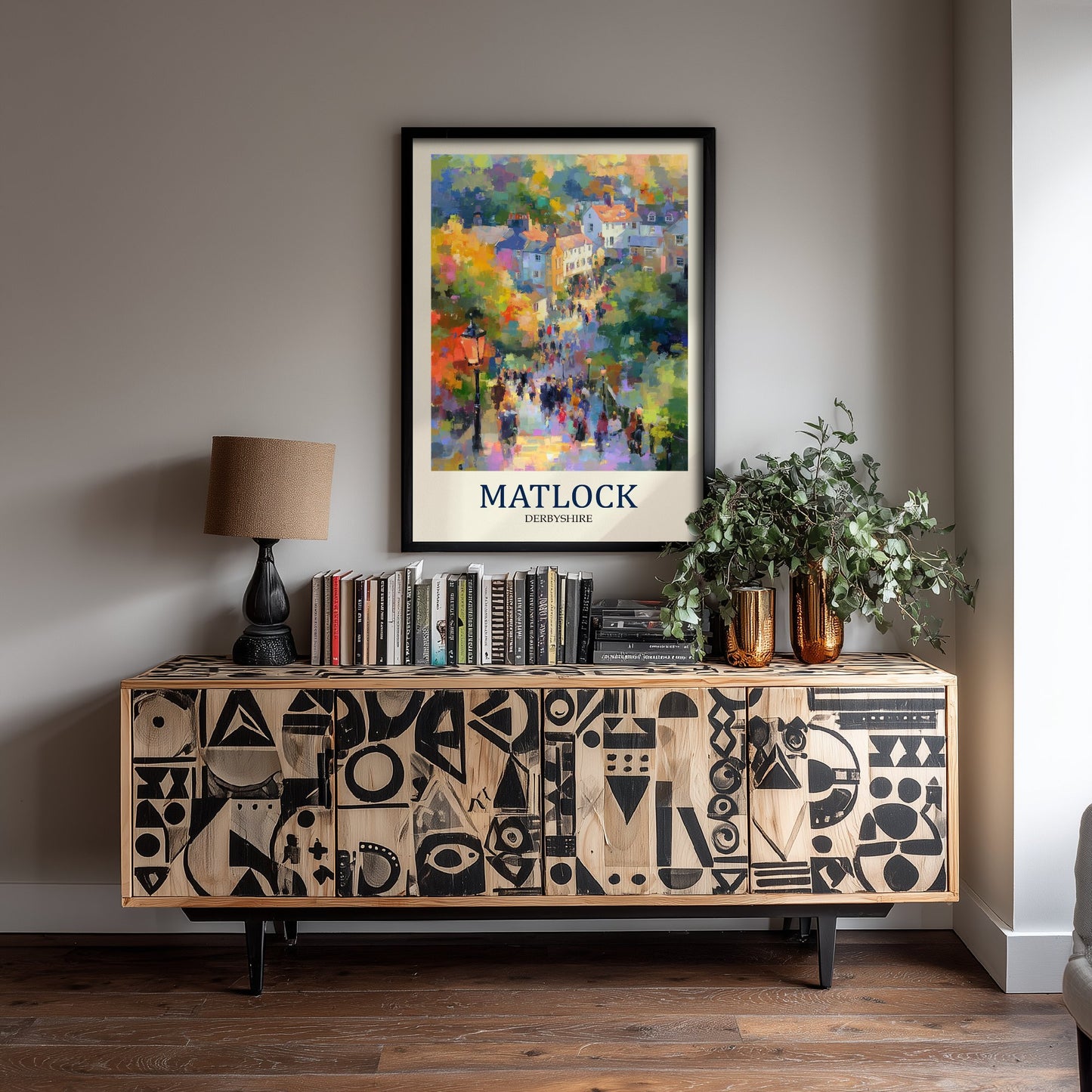 Matlock Travel Poster - Impressionist Town Art Print - Colourful Street Painting - Peak District 2/3