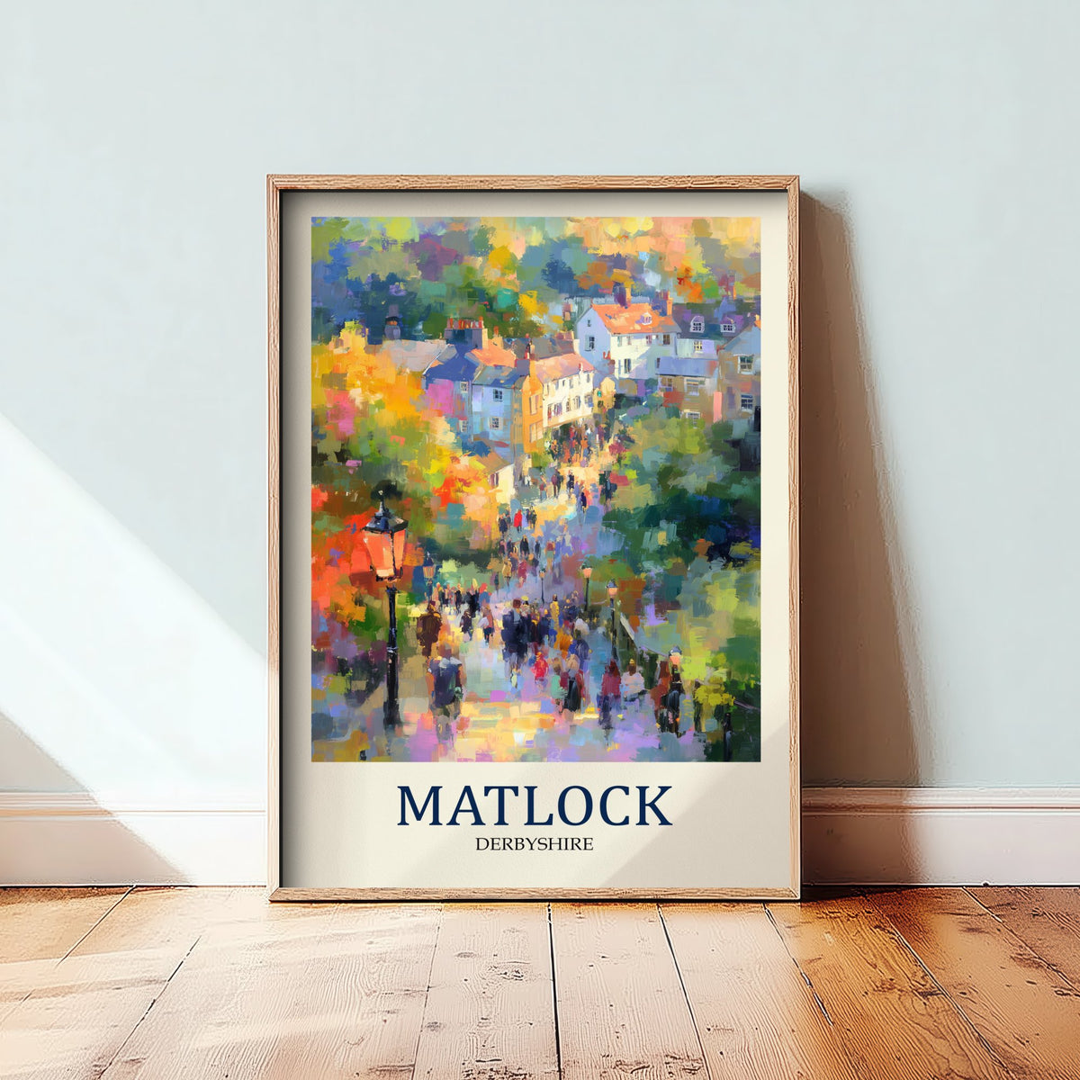 Matlock Travel Poster - Impressionist Town Art Print - Colourful Street Painting - Peak District 2/3