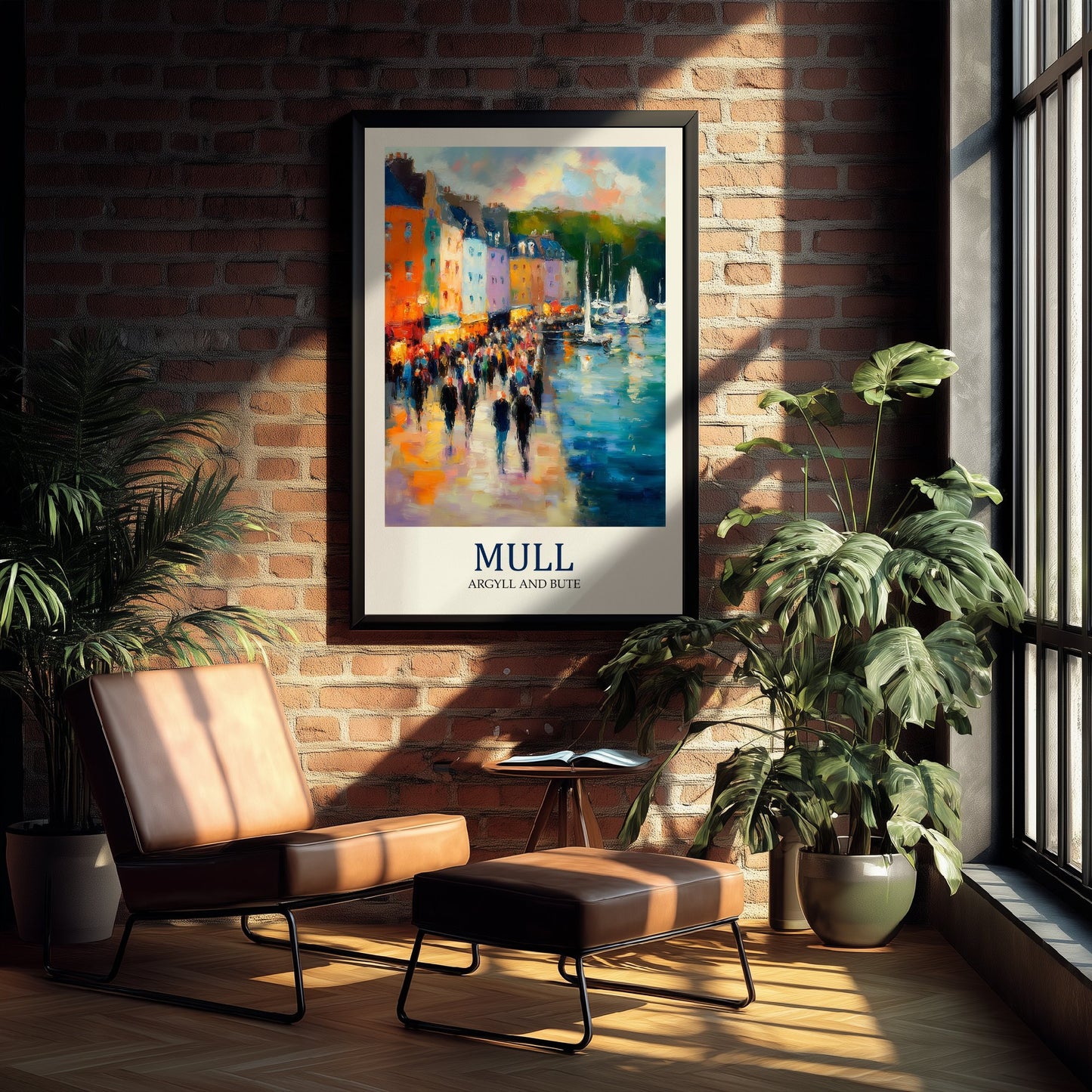 Isle of Mull Travel Poster - Impressionist Town Art Print - Colourful Street Painting - Scottish Islands 1/3