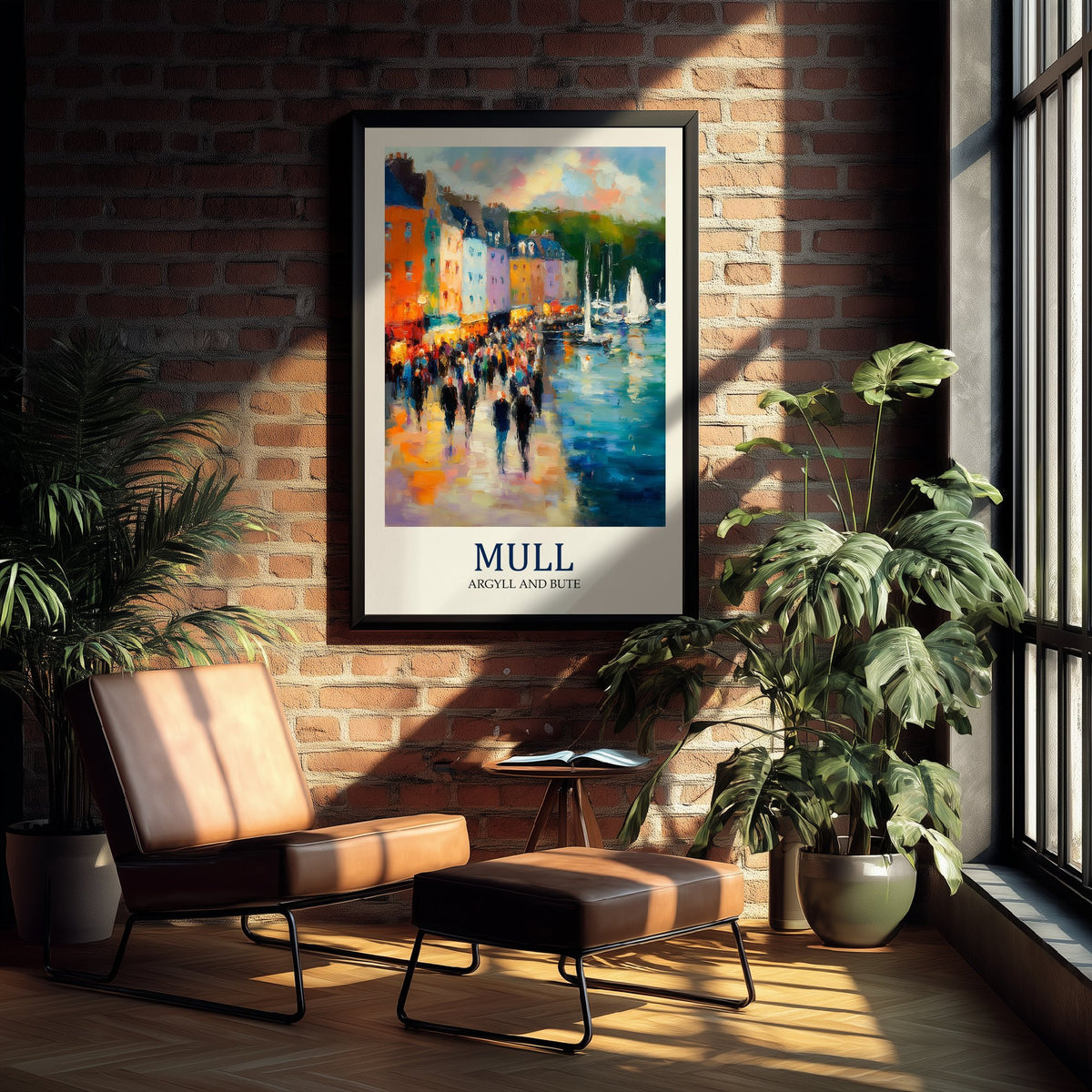 Isle of Mull Travel Poster - Impressionist Town Art Print - Colourful Street Painting - Scottish Islands 1/3