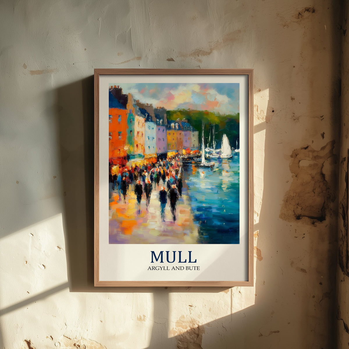 Isle of Mull Travel Poster - Impressionist Town Art Print - Colourful Street Painting - Scottish Islands 1/3