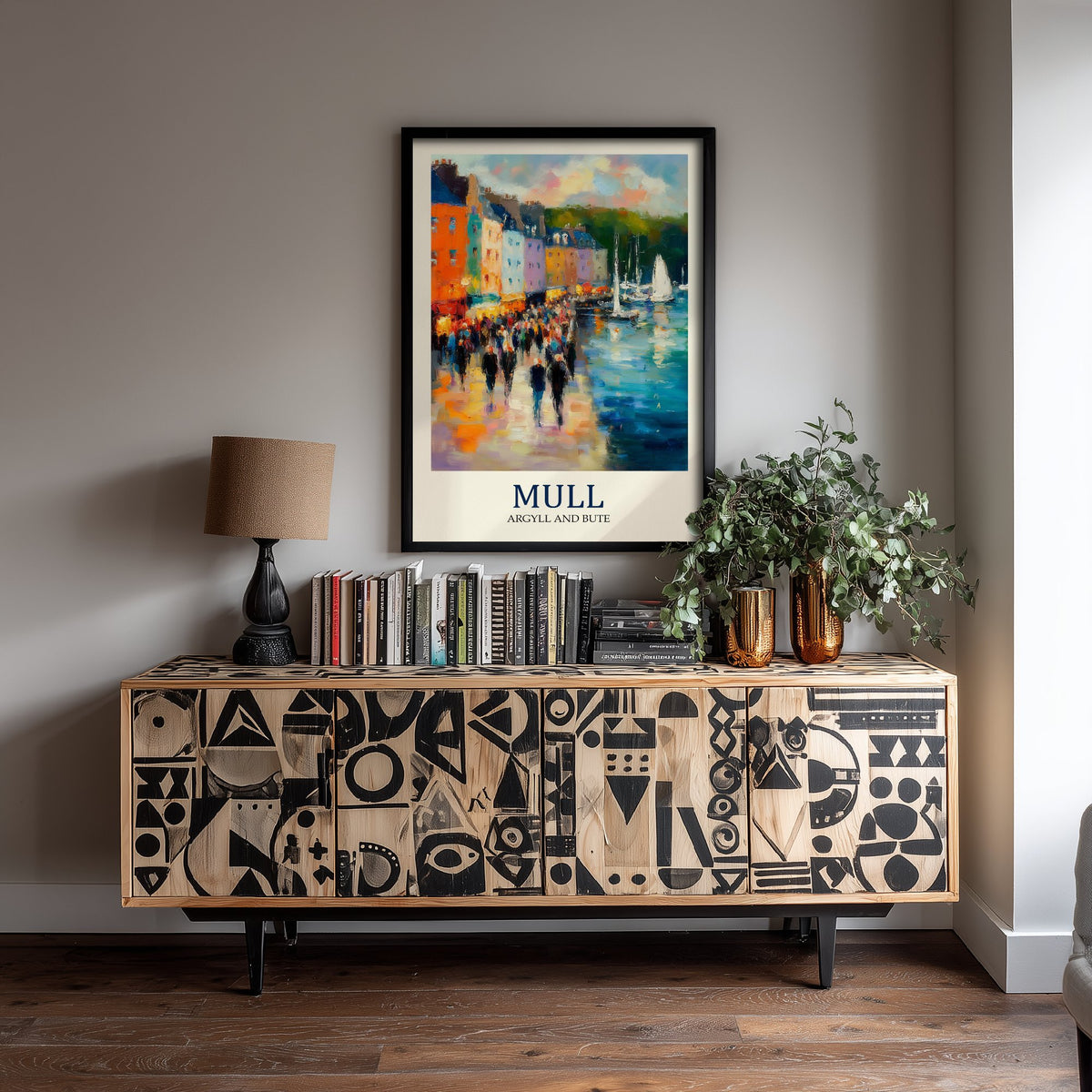 Isle of Mull Travel Poster - Impressionist Town Art Print - Colourful Street Painting - Scottish Islands 1/3
