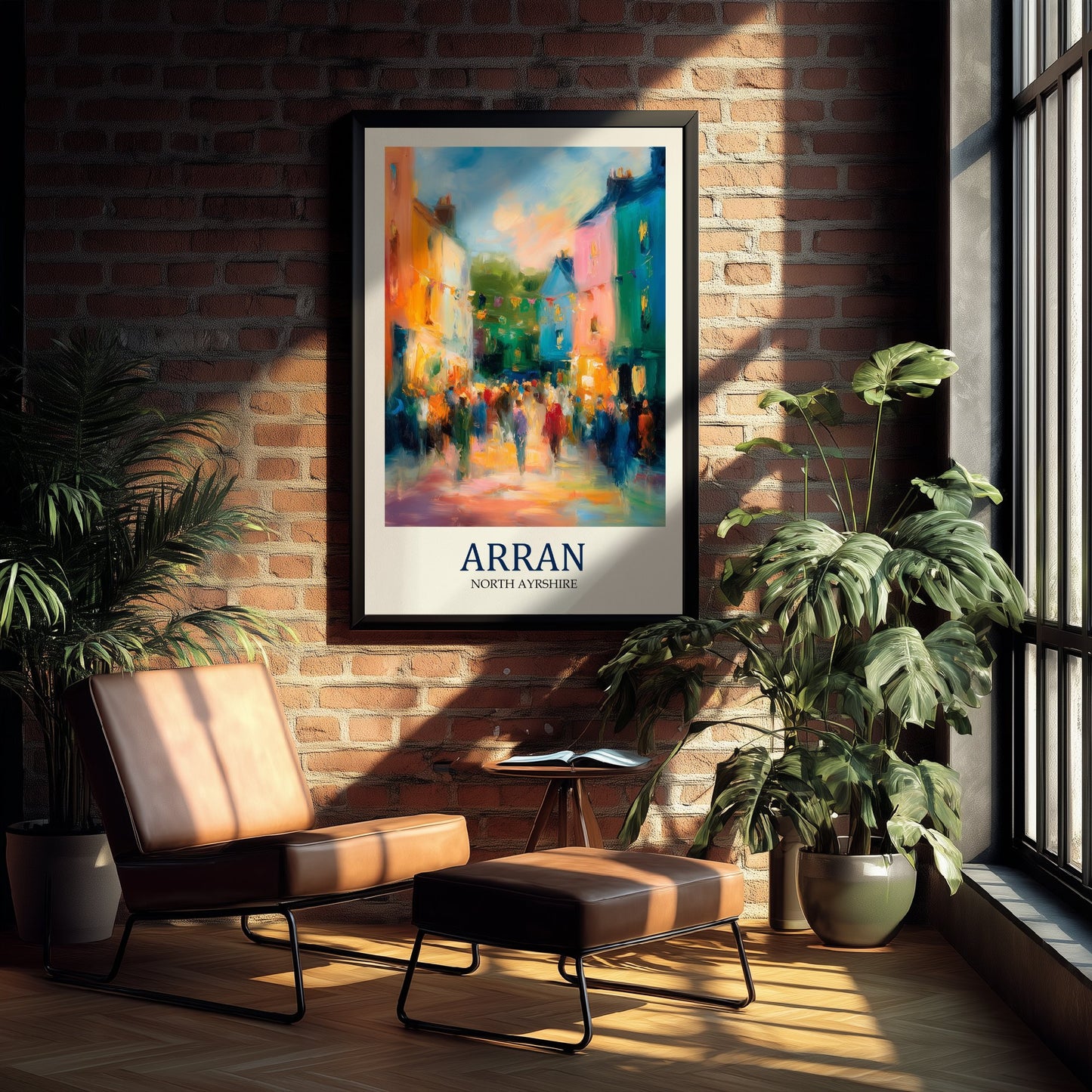 Isle of Arran Travel Poster - Impressionist Town Art Print - Colourful Street Painting - Scottish Islands 2/3