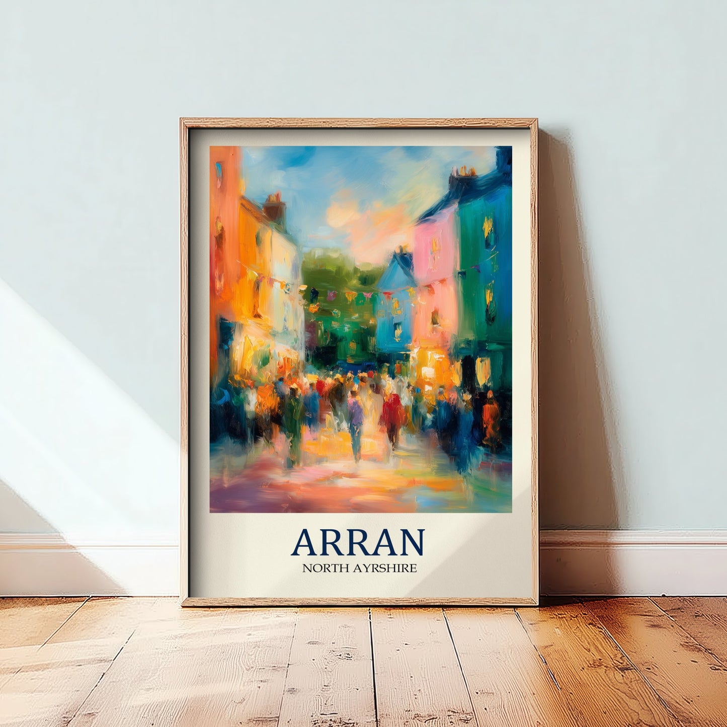 Isle of Arran Travel Poster - Impressionist Town Art Print - Colourful Street Painting - Scottish Islands 2/3