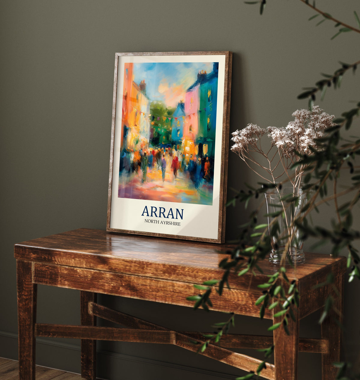 Isle of Arran Travel Poster - Impressionist Town Art Print - Colourful Street Painting - Scottish Islands 2/3
