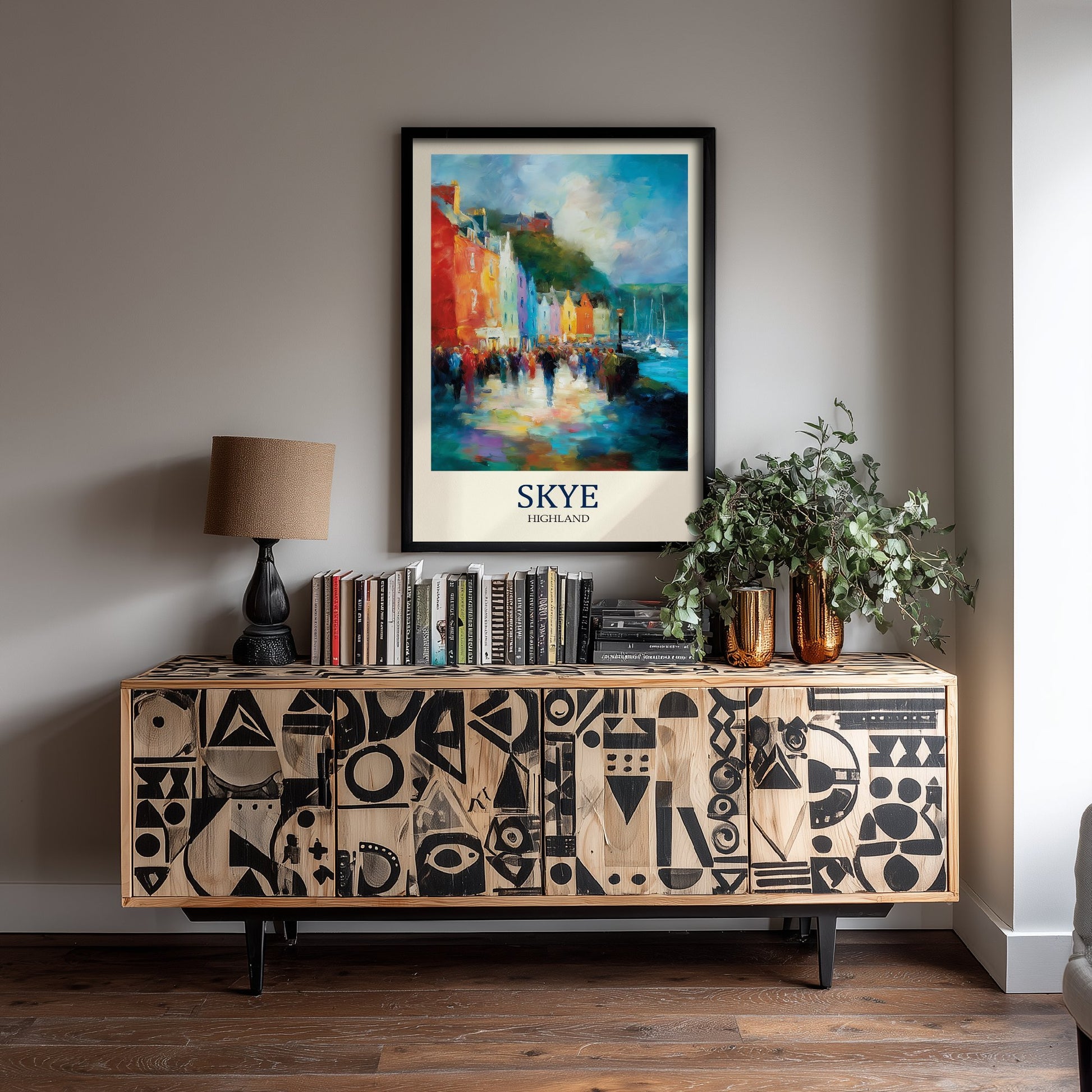 Isle of Skye Travel Poster - Impressionist Town Art Print - Colourful Street Painting - Scottish Islands 3/3