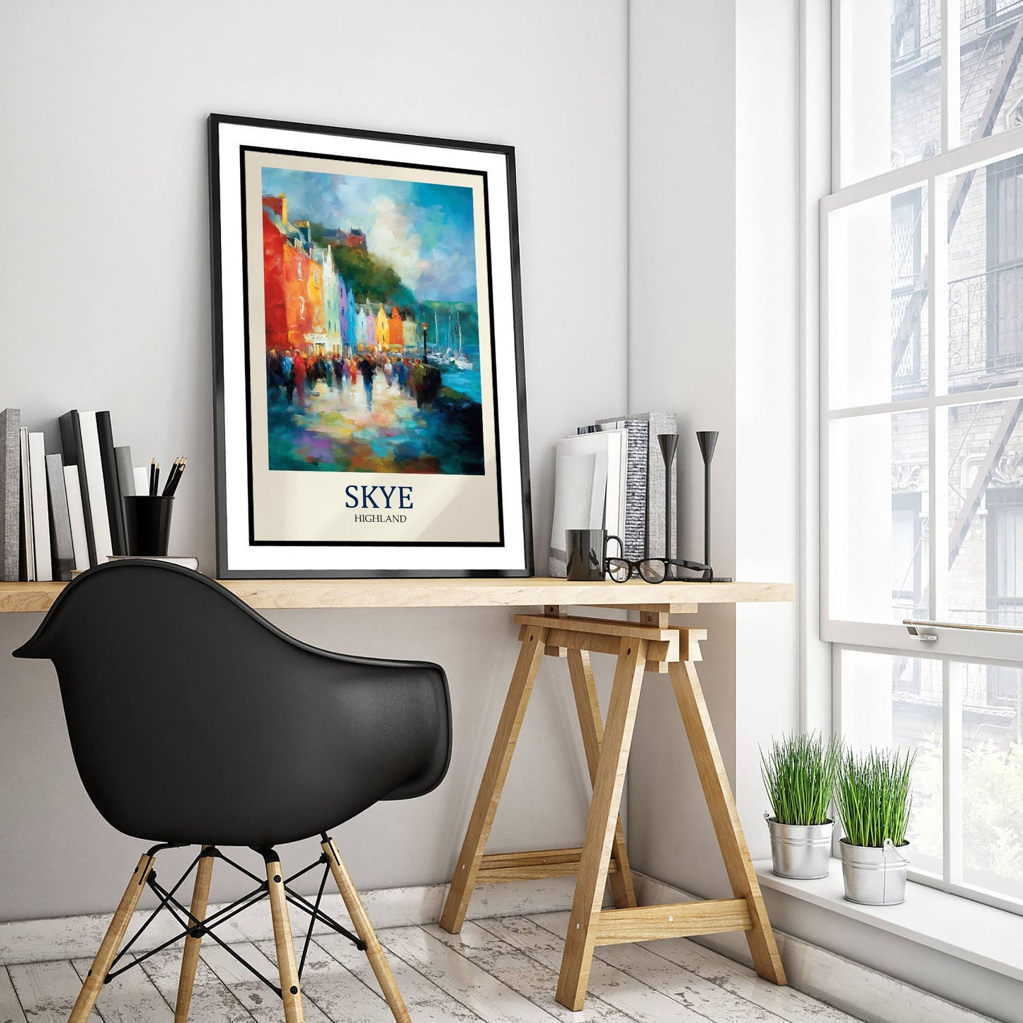 Isle of Skye Travel Poster - Impressionist Town Art Print - Colourful Street Painting - Scottish Islands 3/3