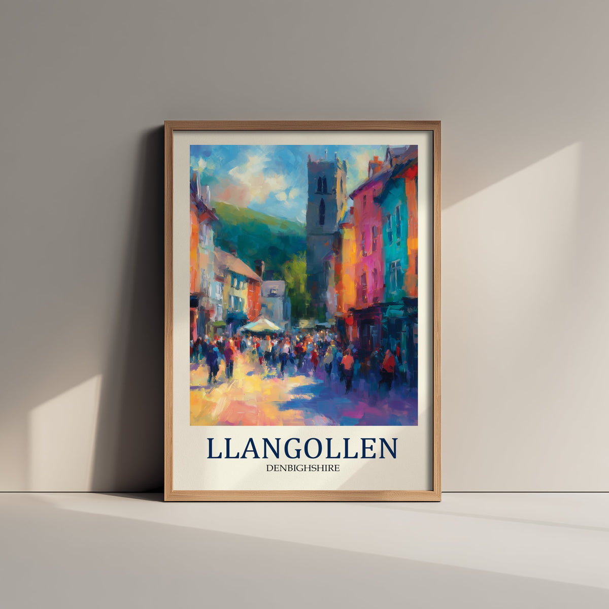Llangollen Travel Poster - Impressionist Town Art Print - Colourful Street Painting - Denbighshire 3/3