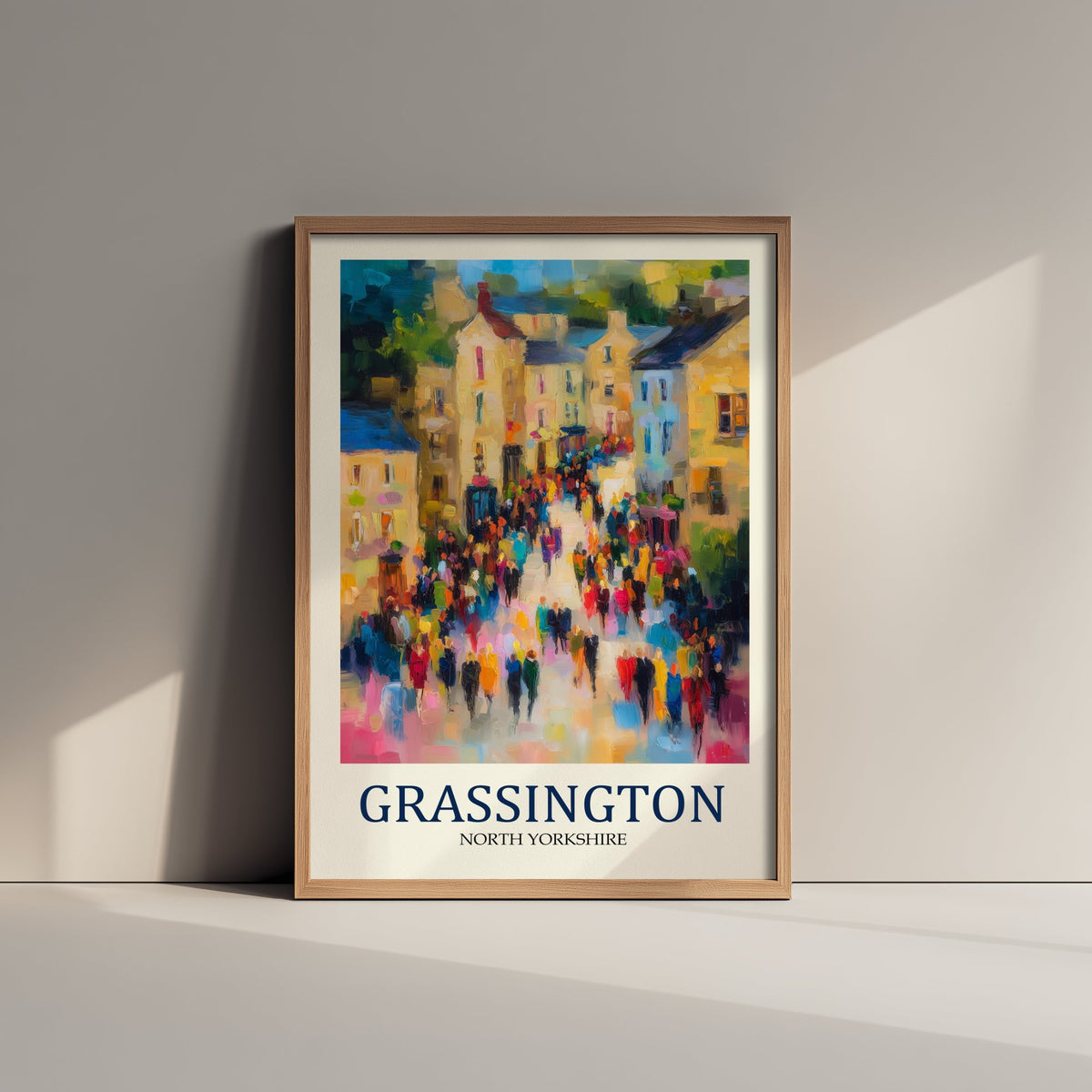 Grassington Travel Poster - Impressionist Village Art Print - Colourful Street Painting - Yorkshire Dales 2/3